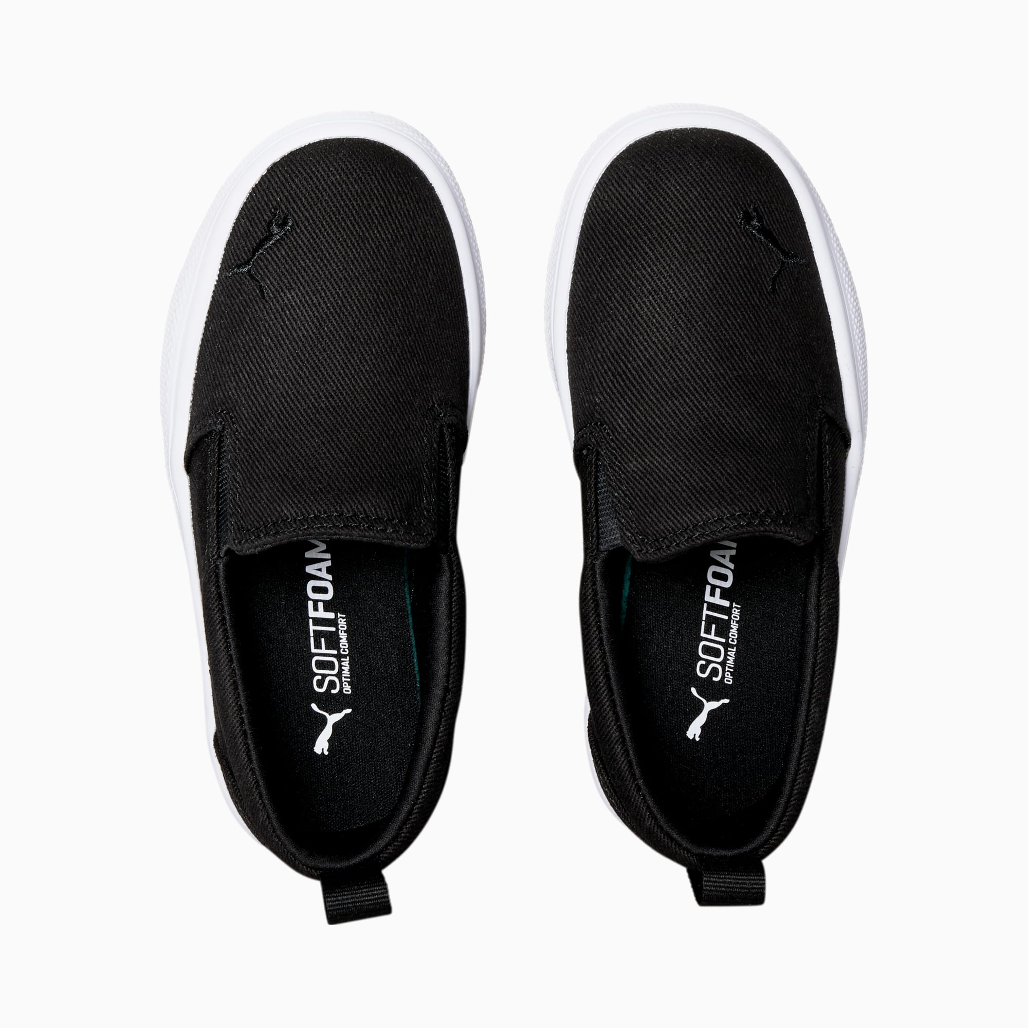 Puma slip ons sales kids black