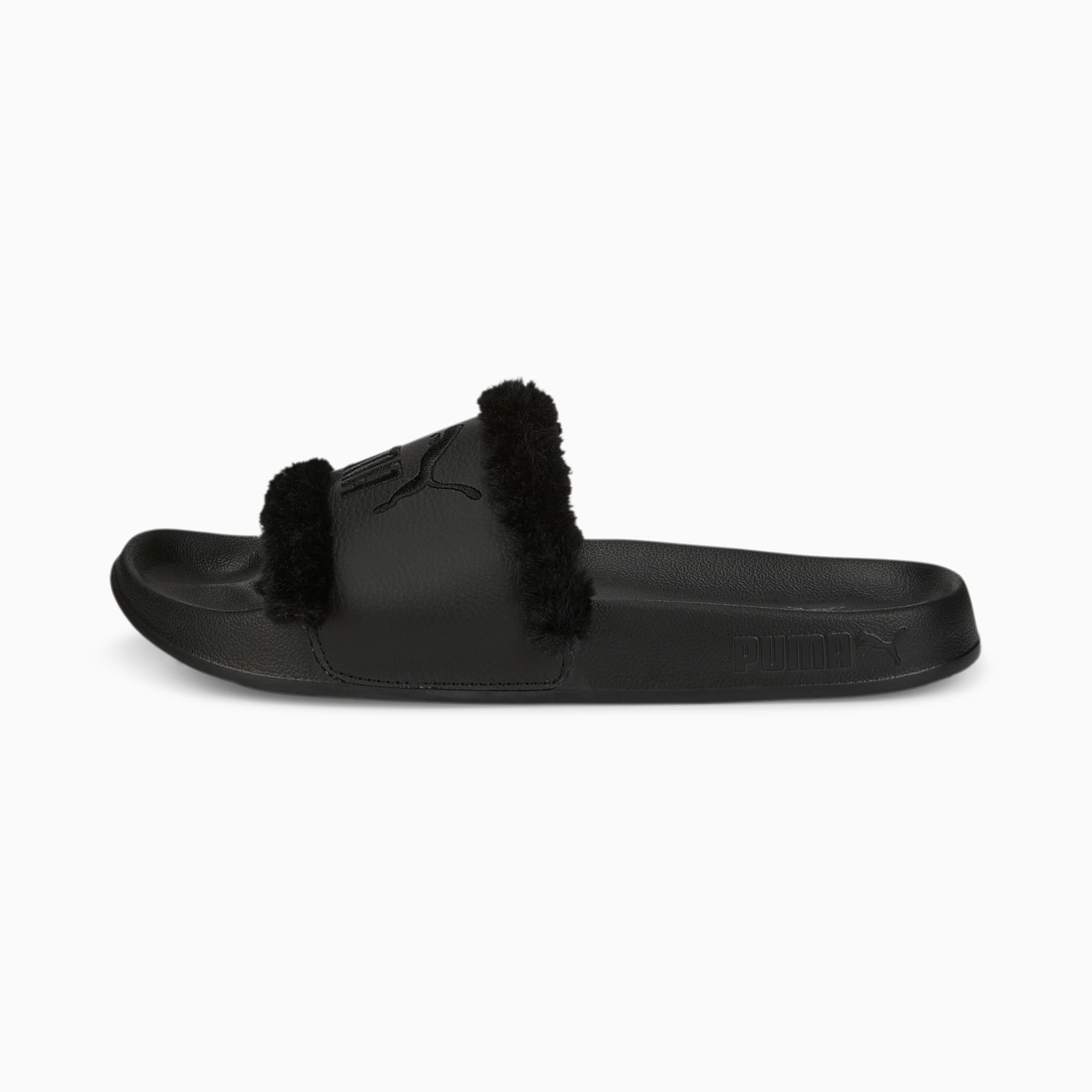 Black puma on sale fur slides