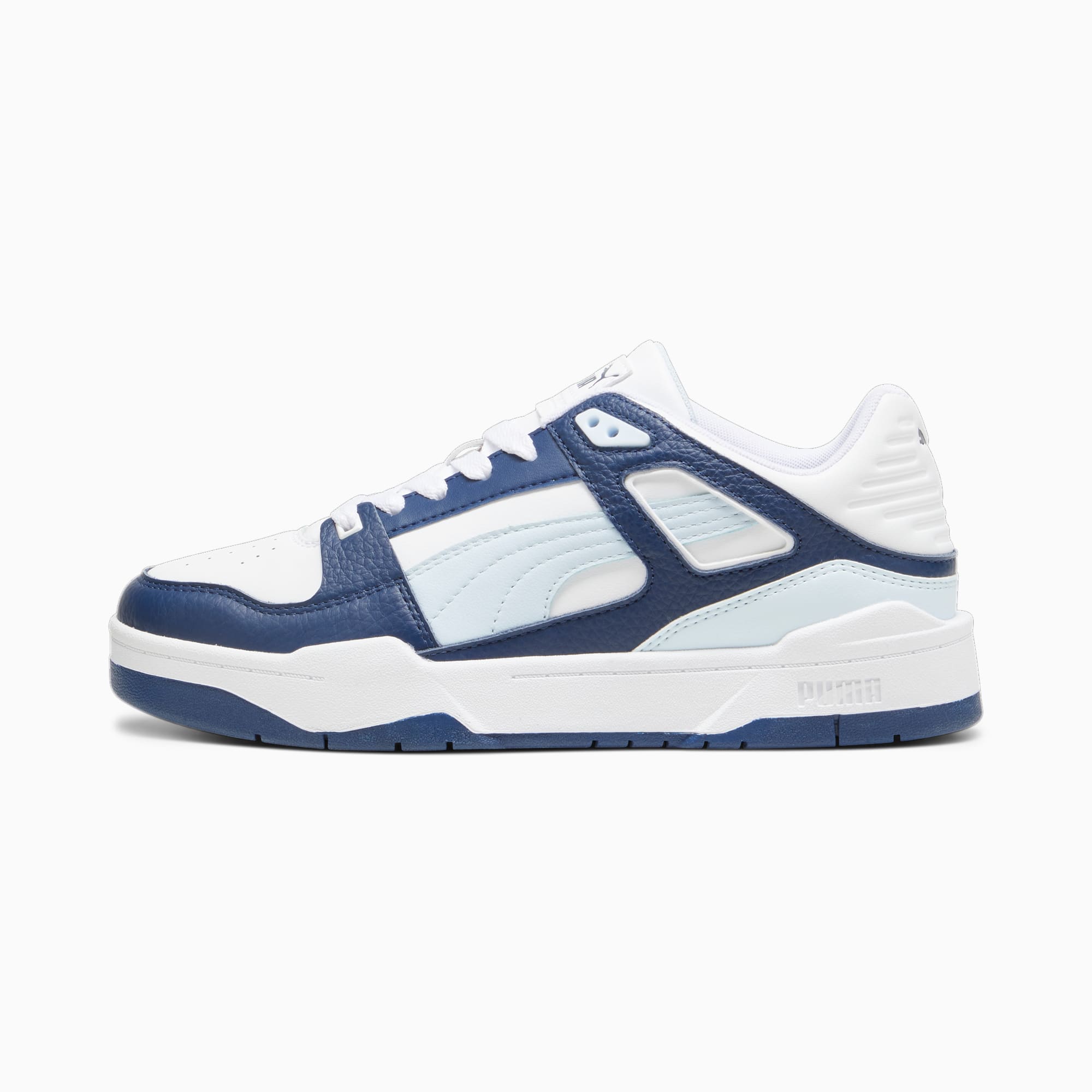 Puma blue leather sneakers top