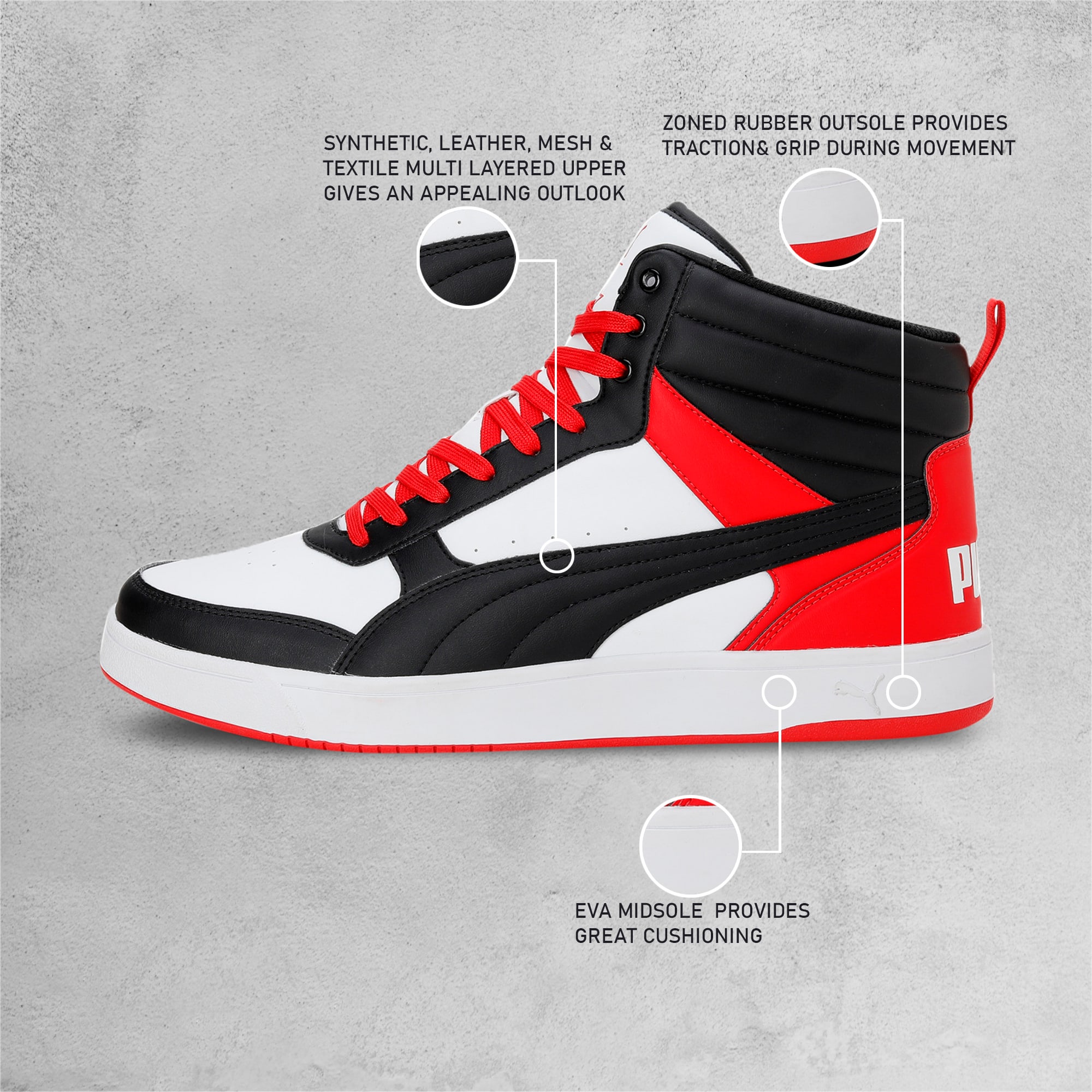 Puma mens clearance leather high tops