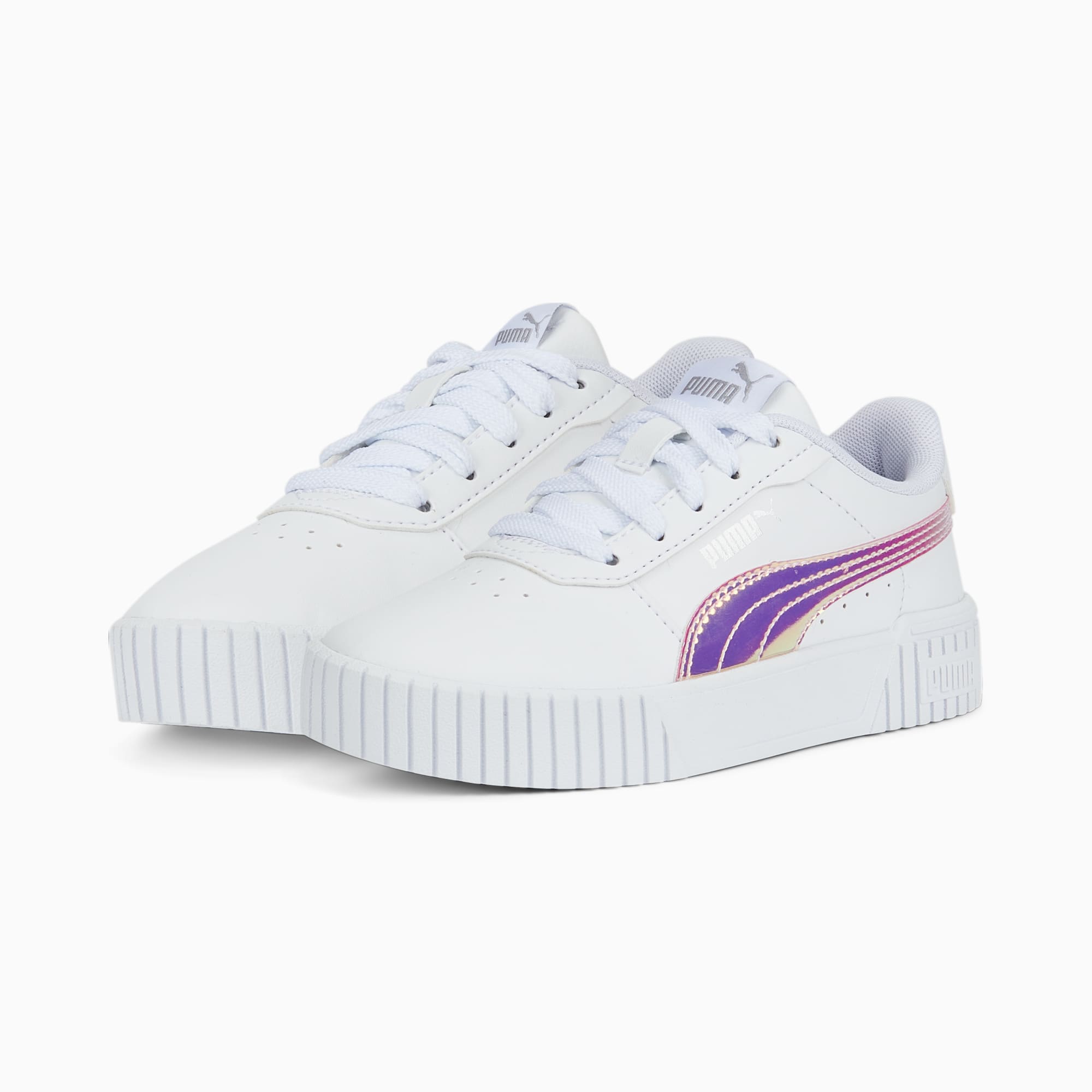 Carina 2.0 Holo Sneakers Kids, Puma White-Puma Silver, large