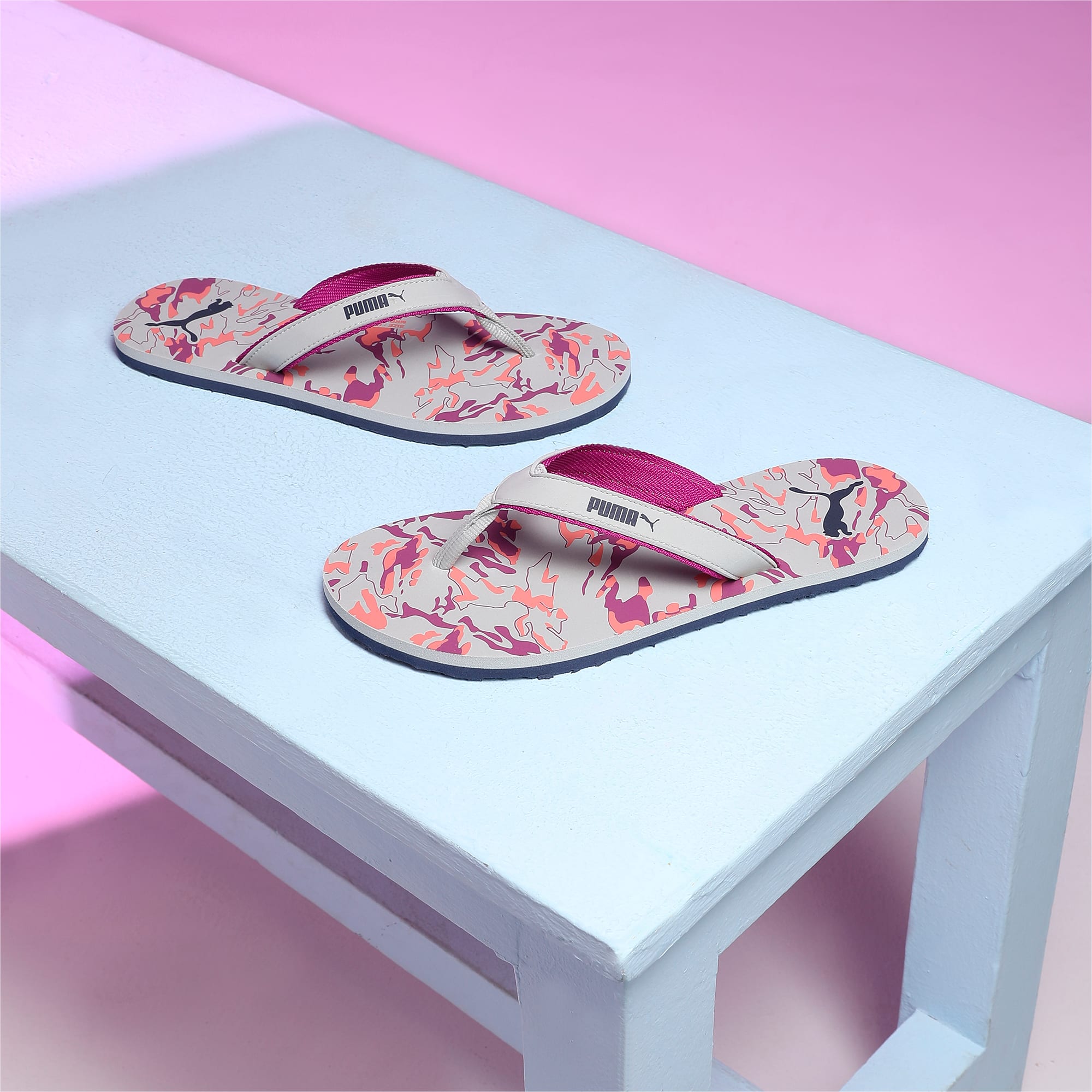 Puma flip flops womens fur discount