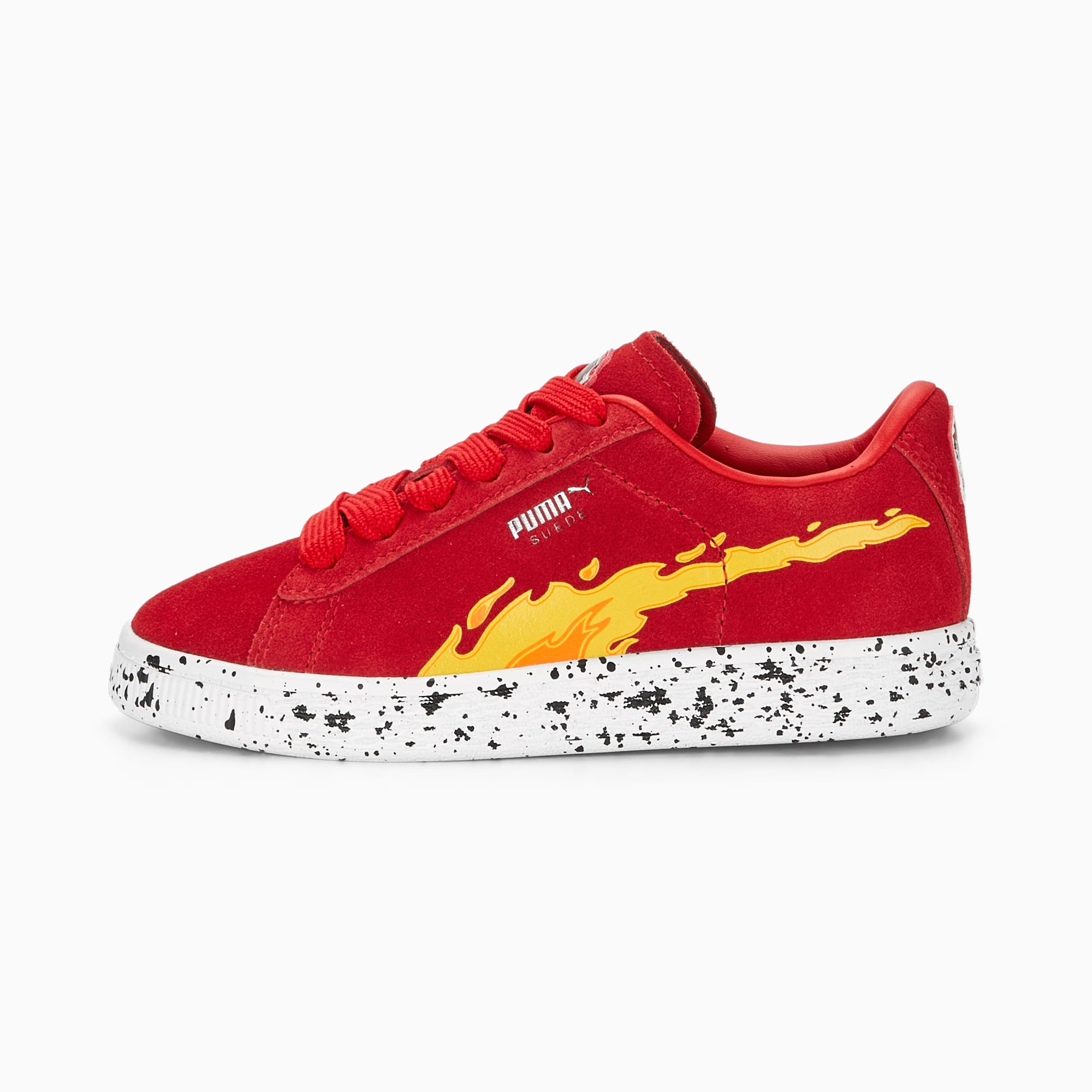 Kids red puma suede clearance