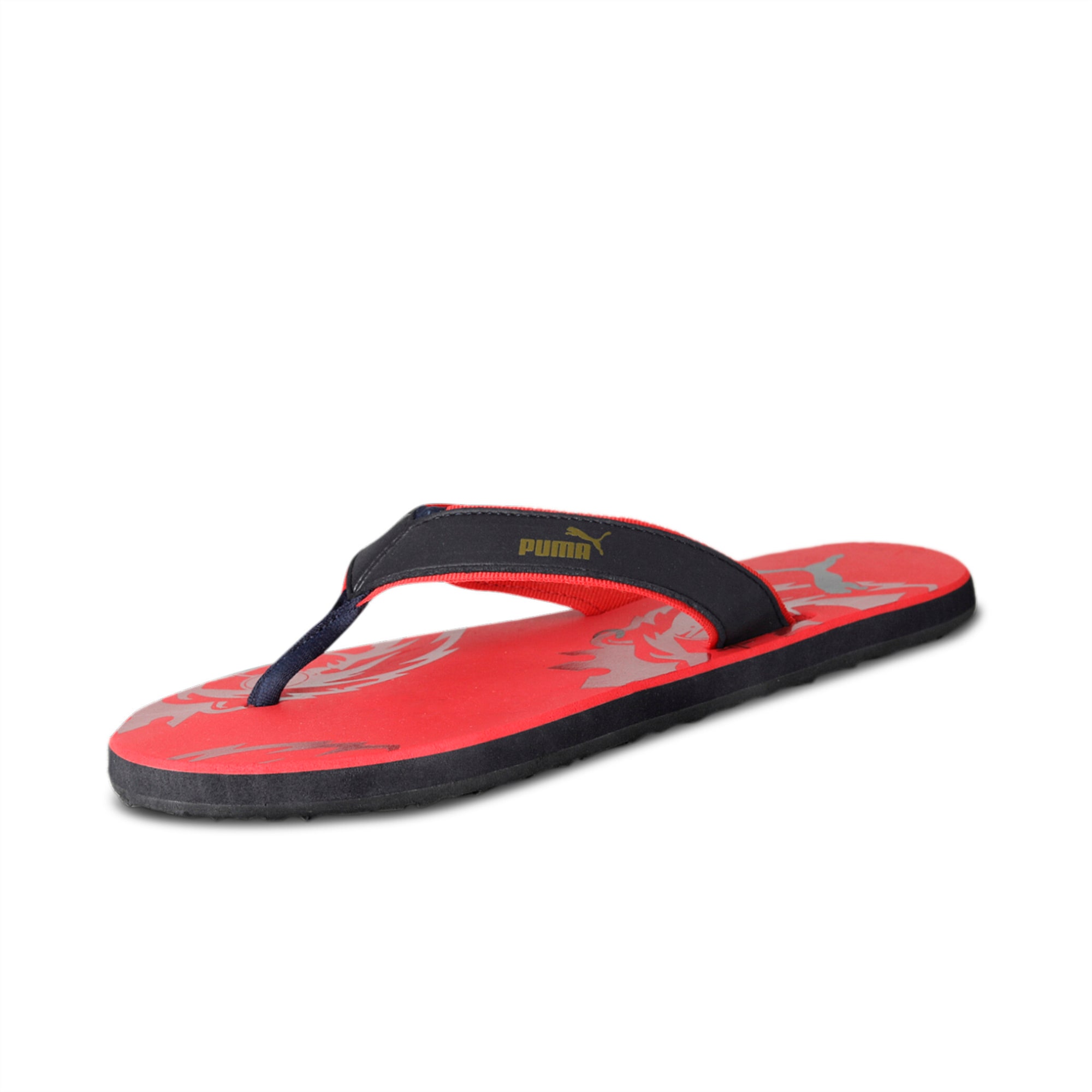 Puma red and best sale black slippers