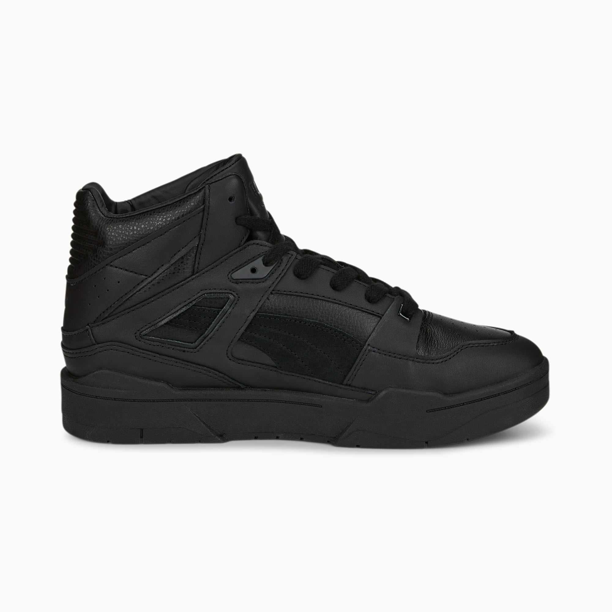 Black leather high top pumas online