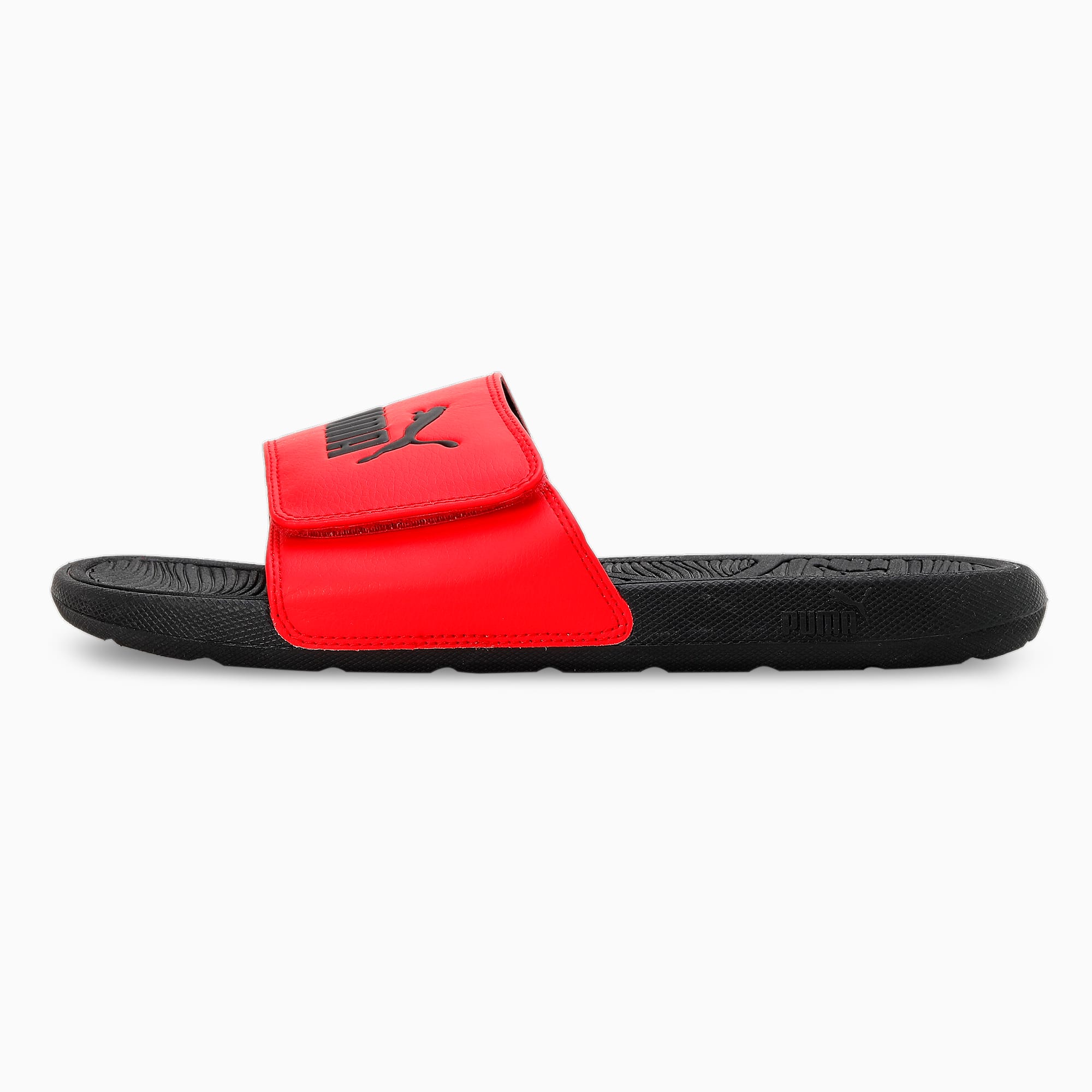 Puma red slides hot sale