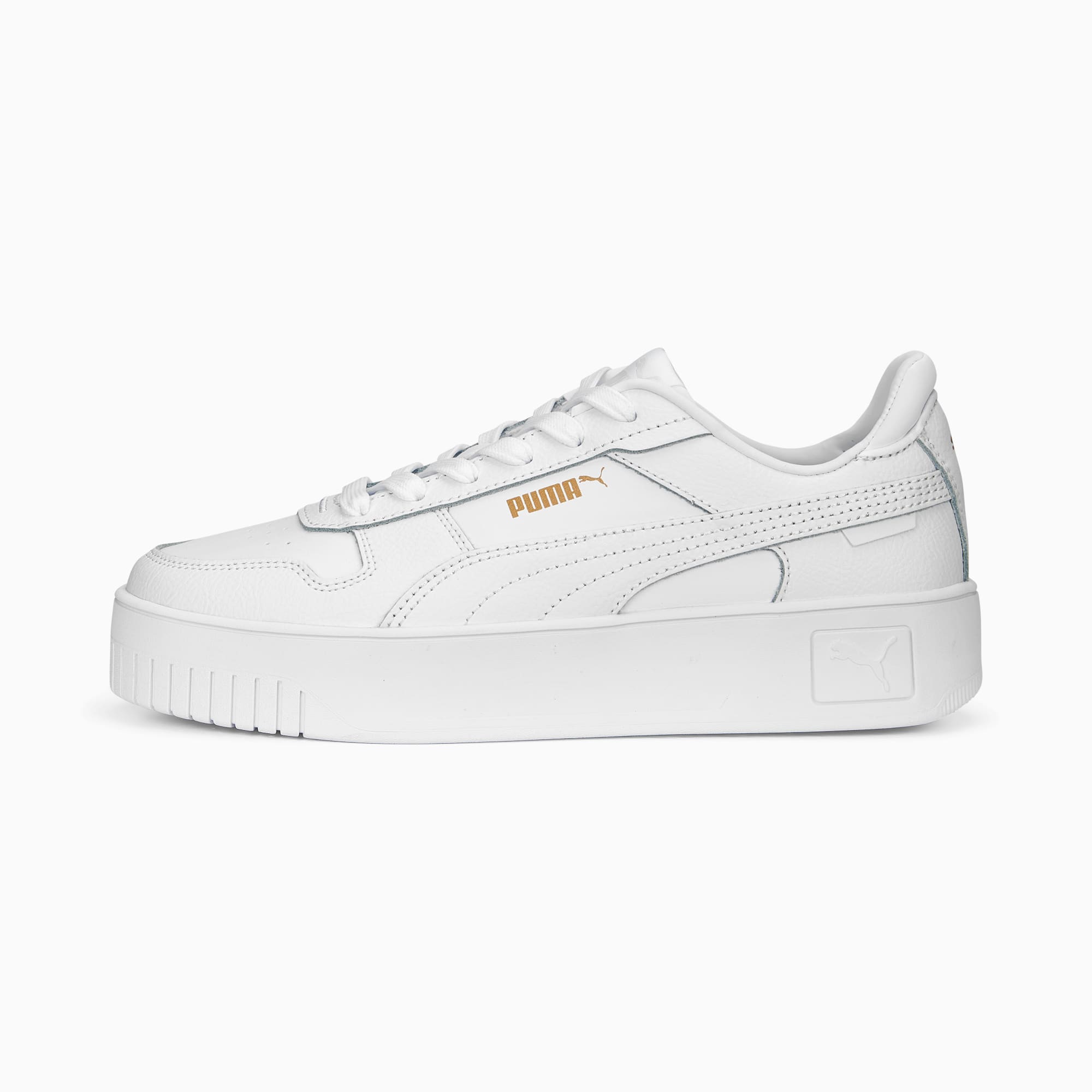 PUMA Carina L, Zapatillas Mujer, Blanco White/White/Silver, 39 EU