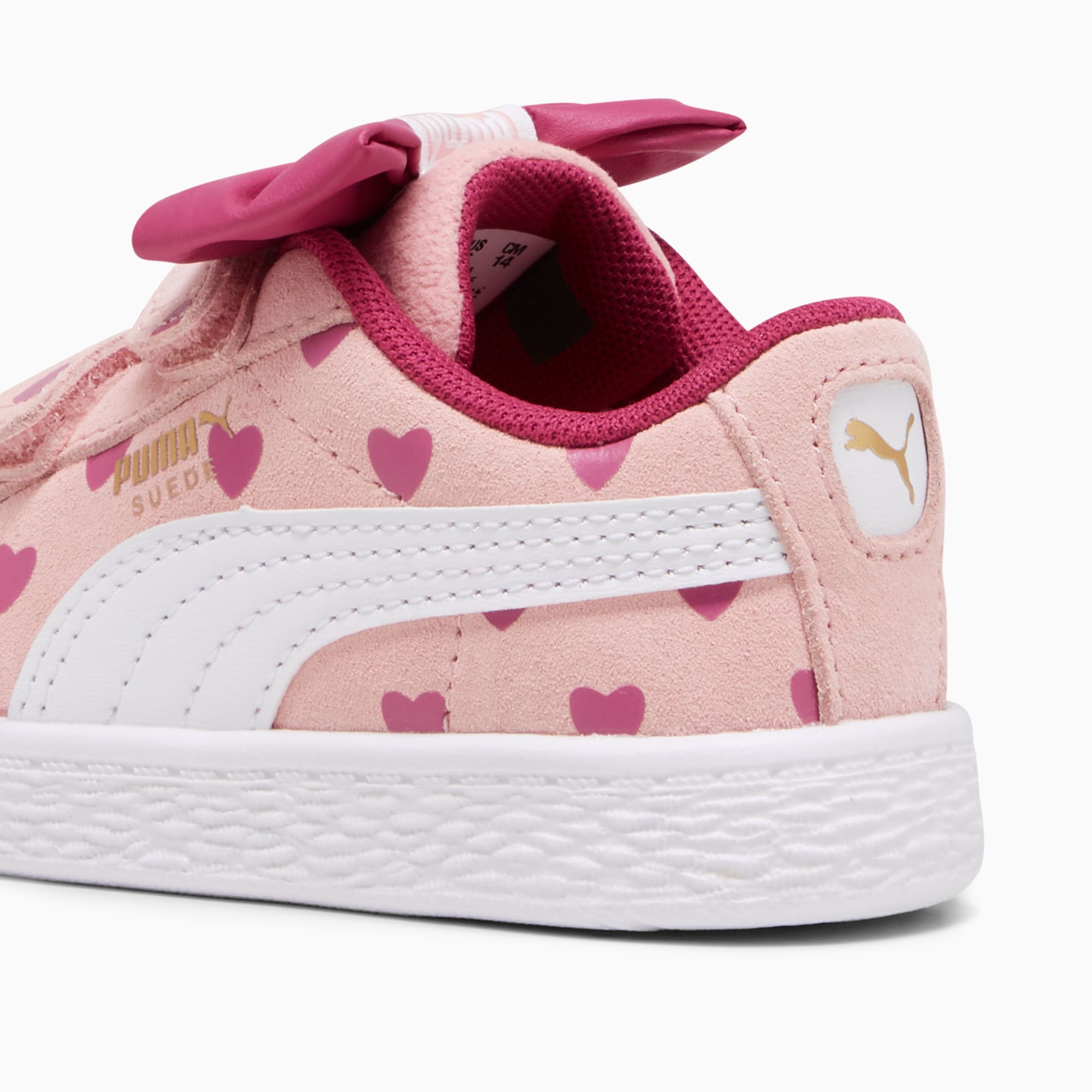 Pink puma shoes with bow discount