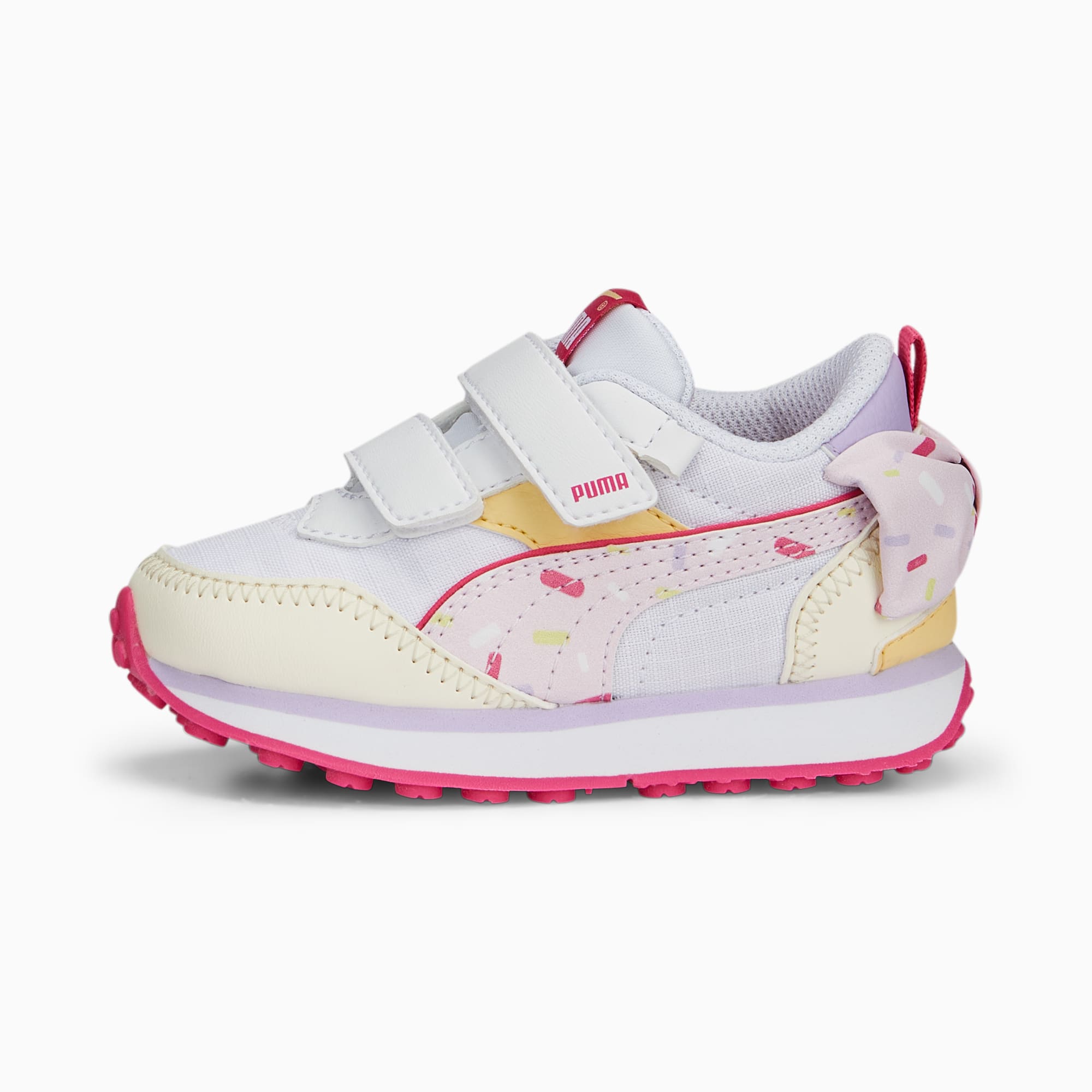 Rider FV BOW Crush V Sneakers - Infants 0-4 years | PUMA White-Pearl  Pink-Glowing Pink | PUMA Shoes | PUMA