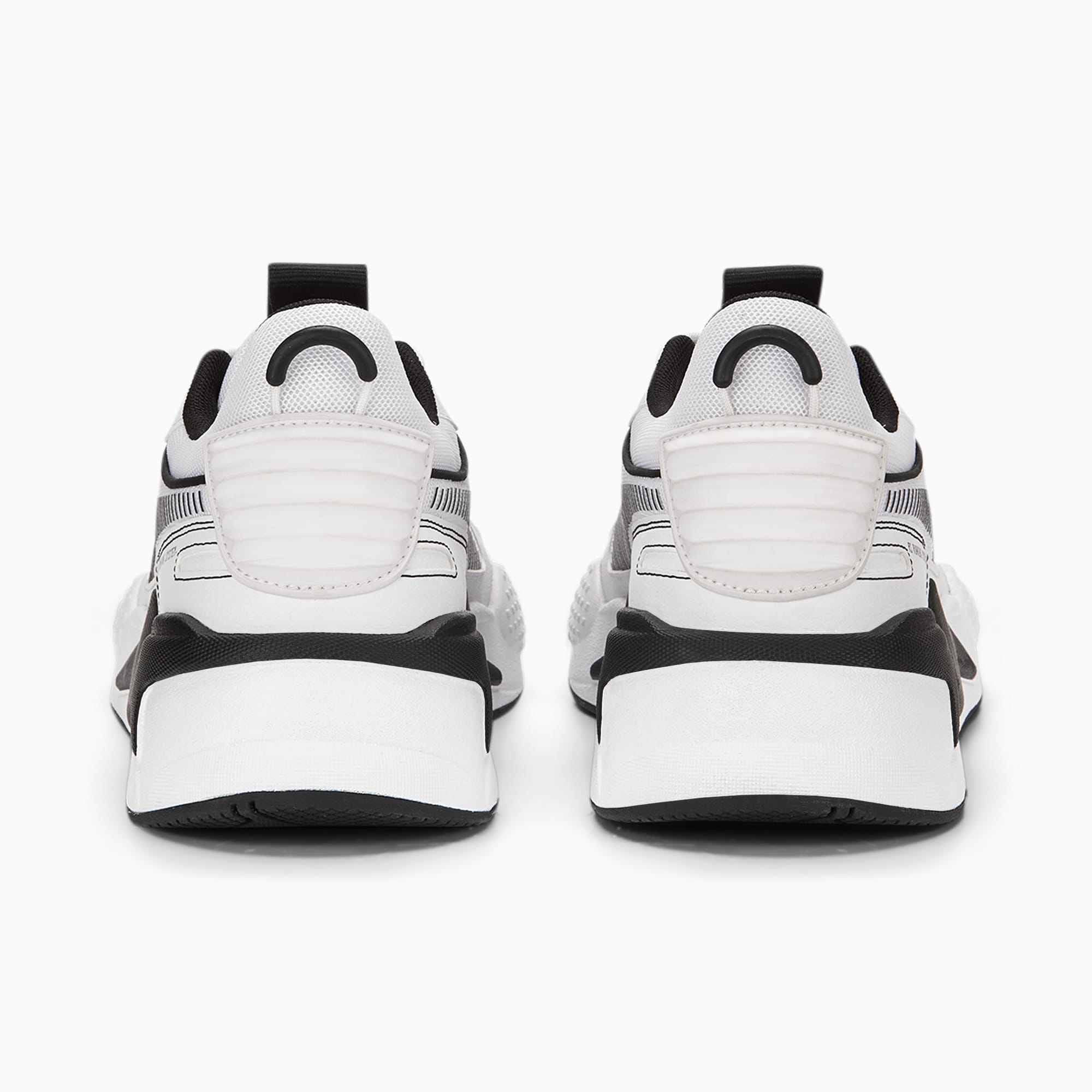 RS X Black and White Sneakers