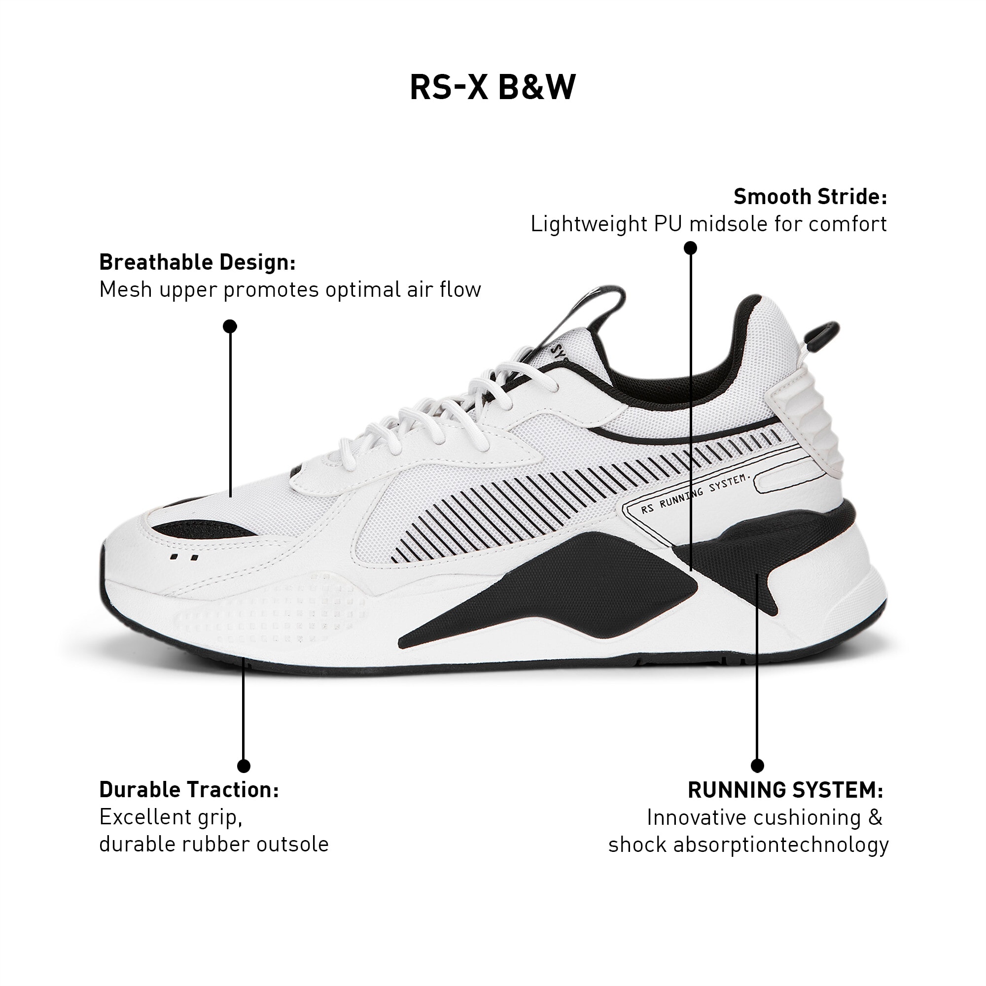 Puma rs black white deals