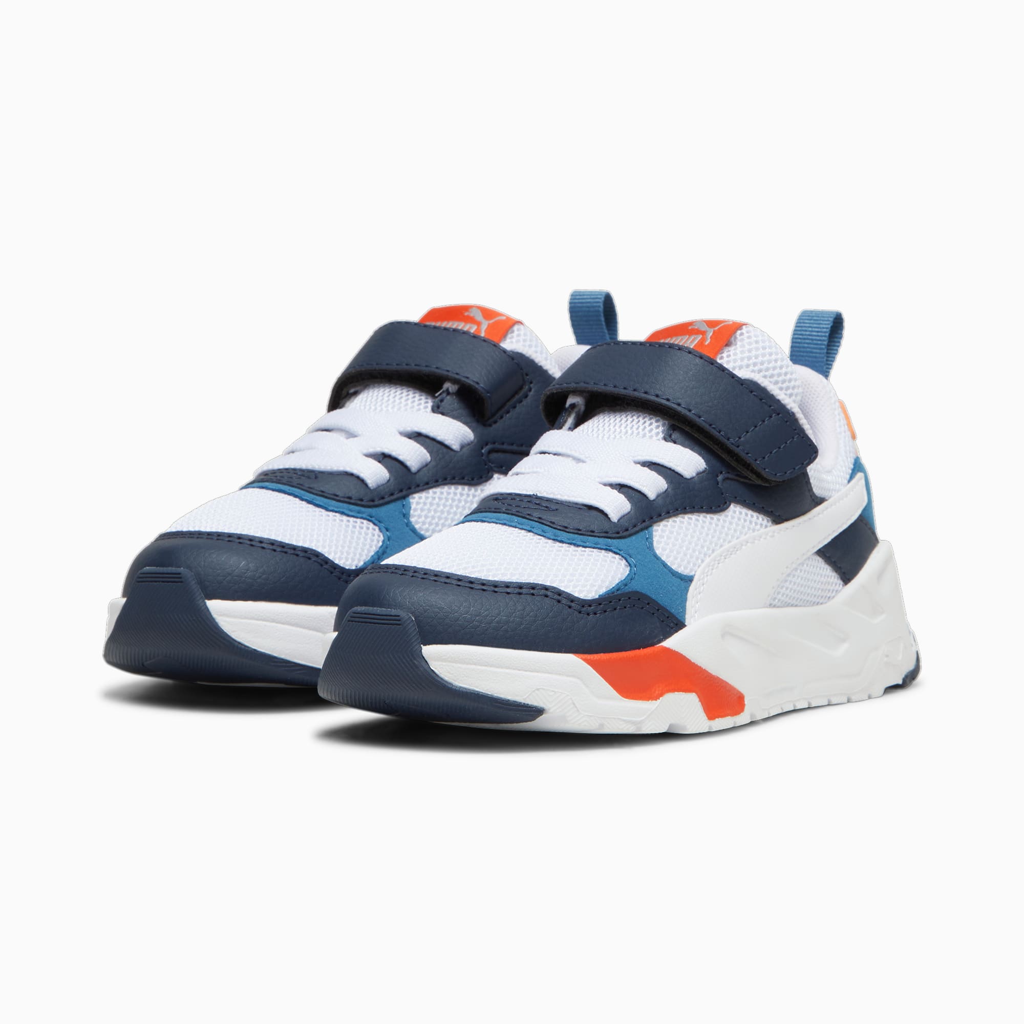 Trinity Sneakers Teenager, Club Navy-PUMA White-Redmazing-Blue Horizon, large