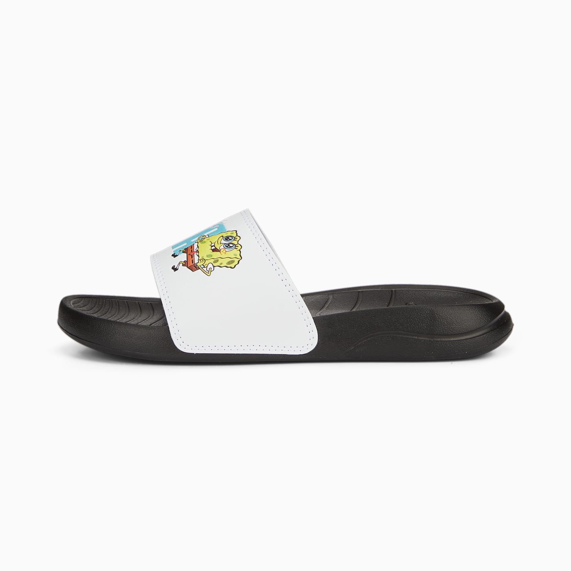 PUMA x SPONGEBOB Popcat 20 Slides Kids | PUMA White-PUMA Black | PUMA ...