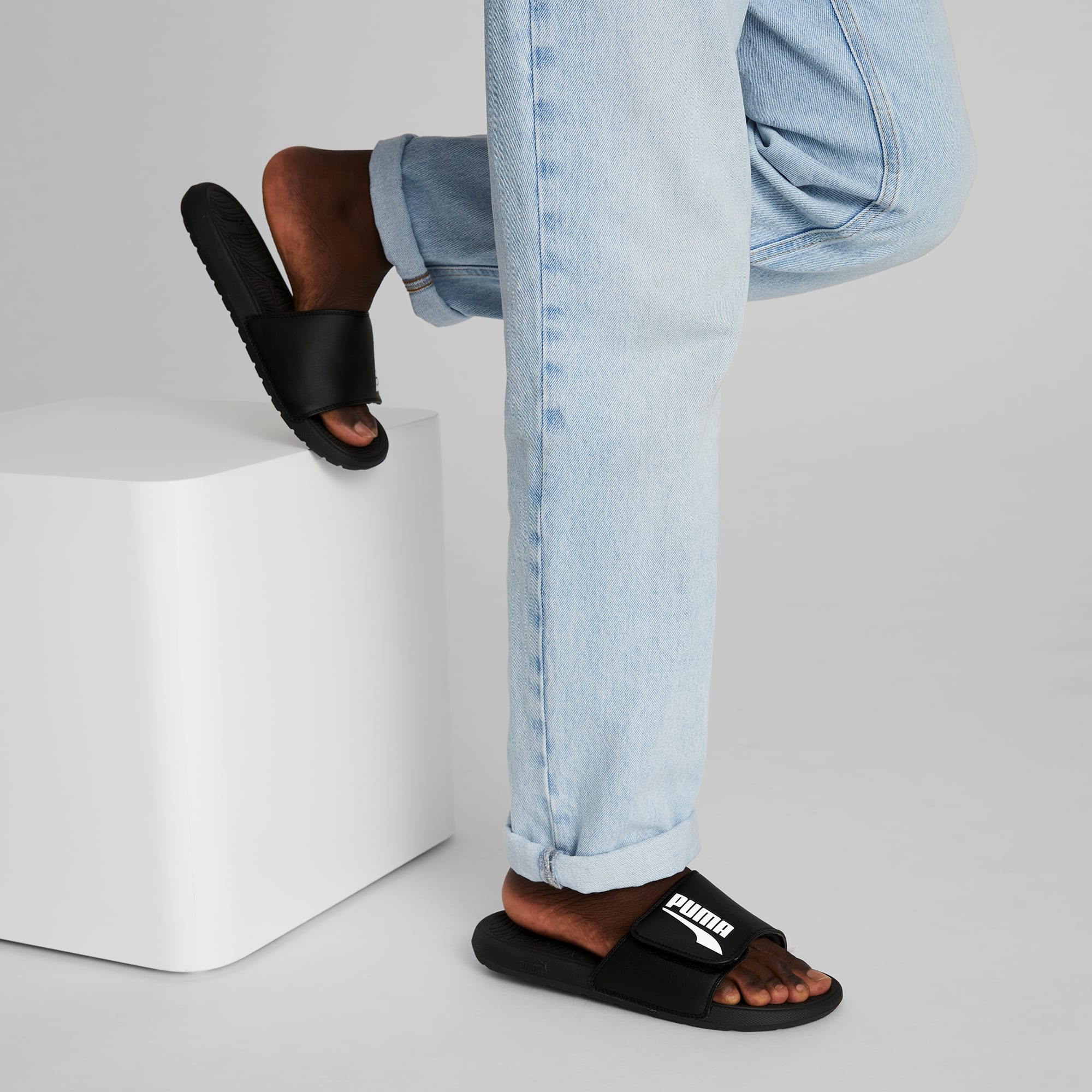 Puma slides on feet cheap