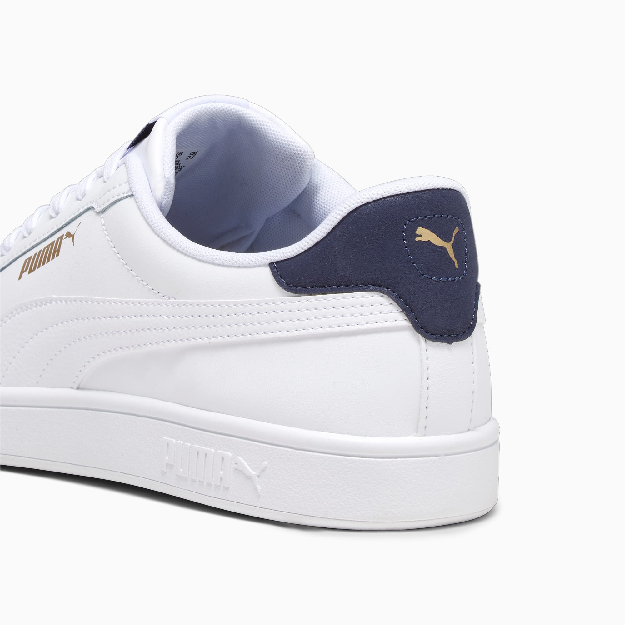 PUMA Smash Retro Sneakers  PUMA White-Warm White-Gold-For All