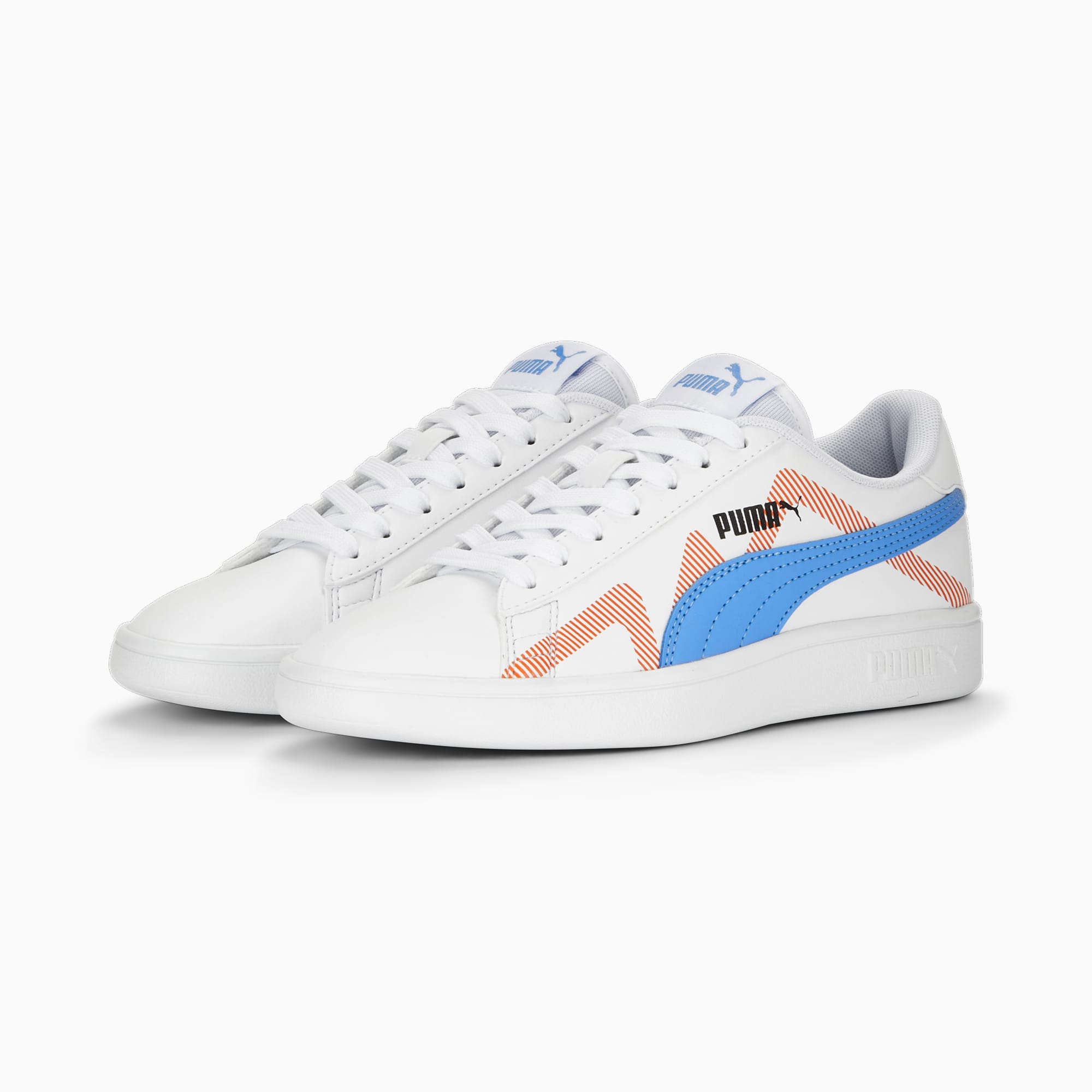 Puma Smash v2 Leather Sneakers White Kids 3C