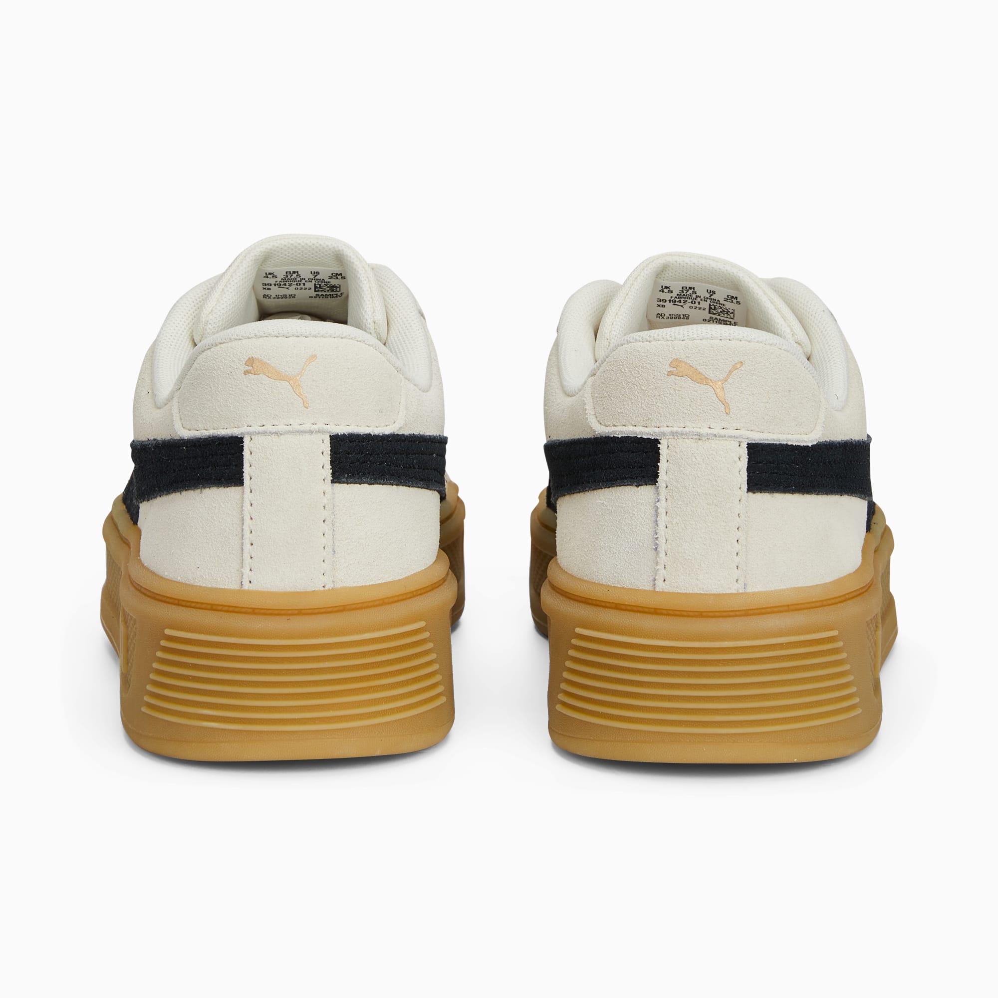 Black puma suede platform women's store