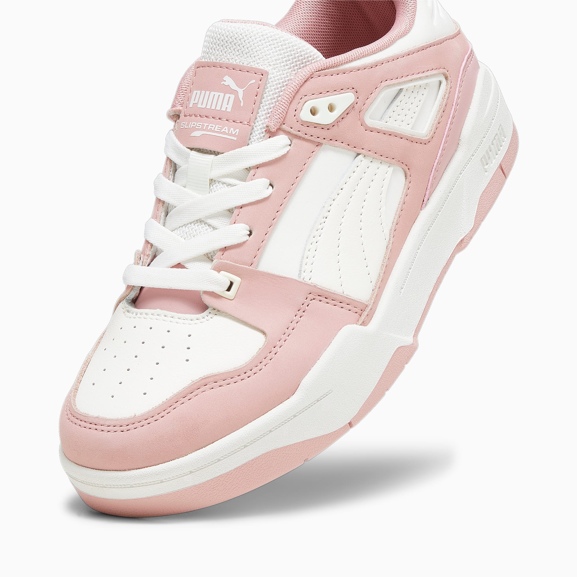 Hot pink and white puma shoes sale
