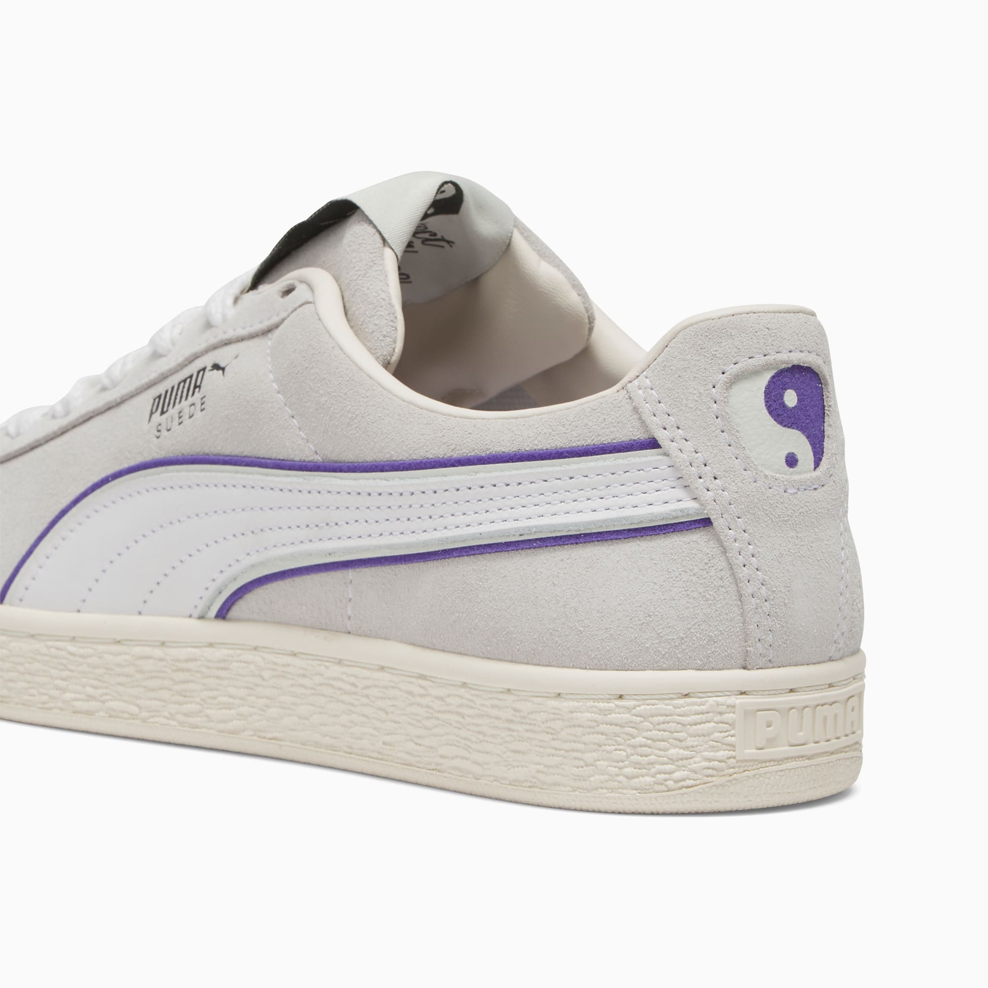 Purple and white puma sneakers clearance