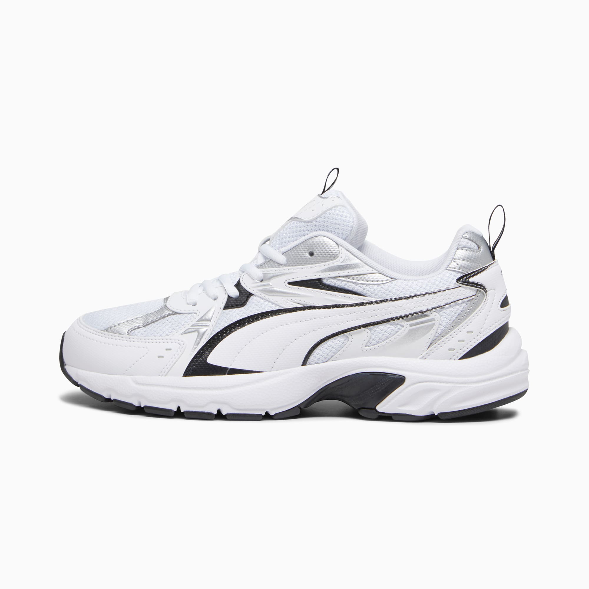 Milenio Tech Sneakers | PUMA White-PUMA Black-PUMA Silver | PUMA SHOP ...