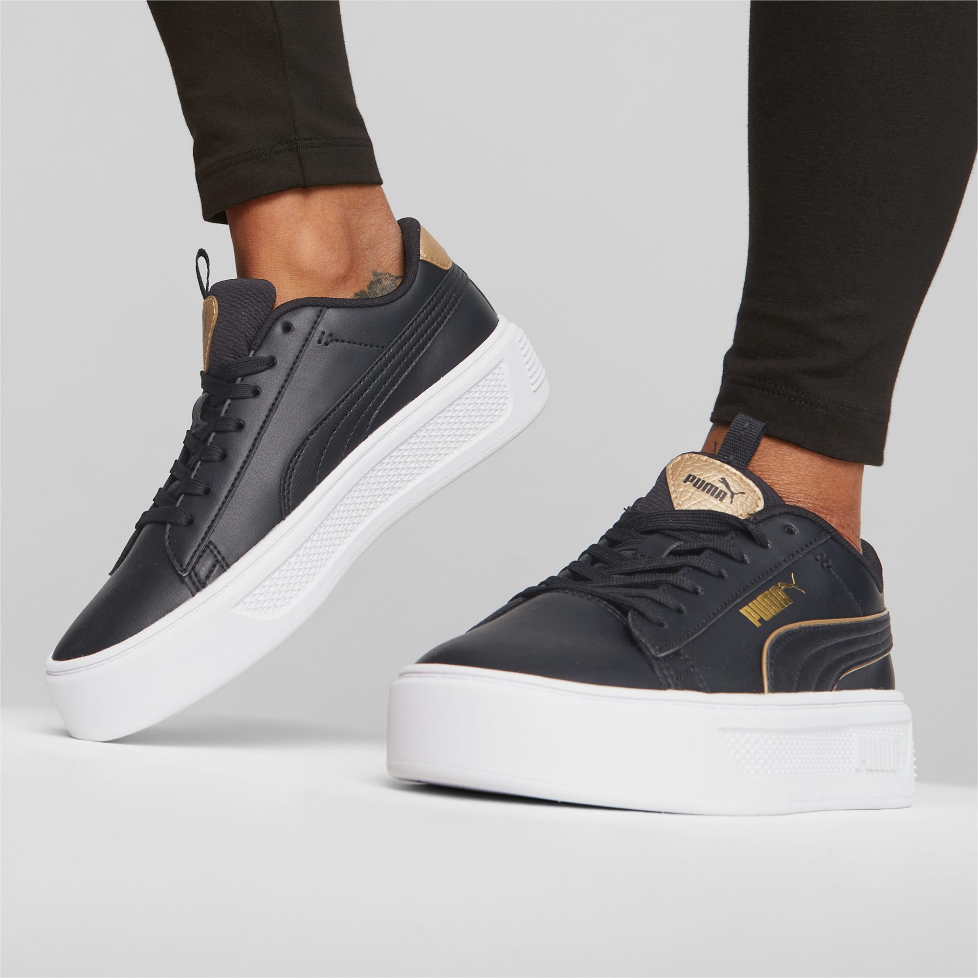 Puma women's smash platform sneaker store
