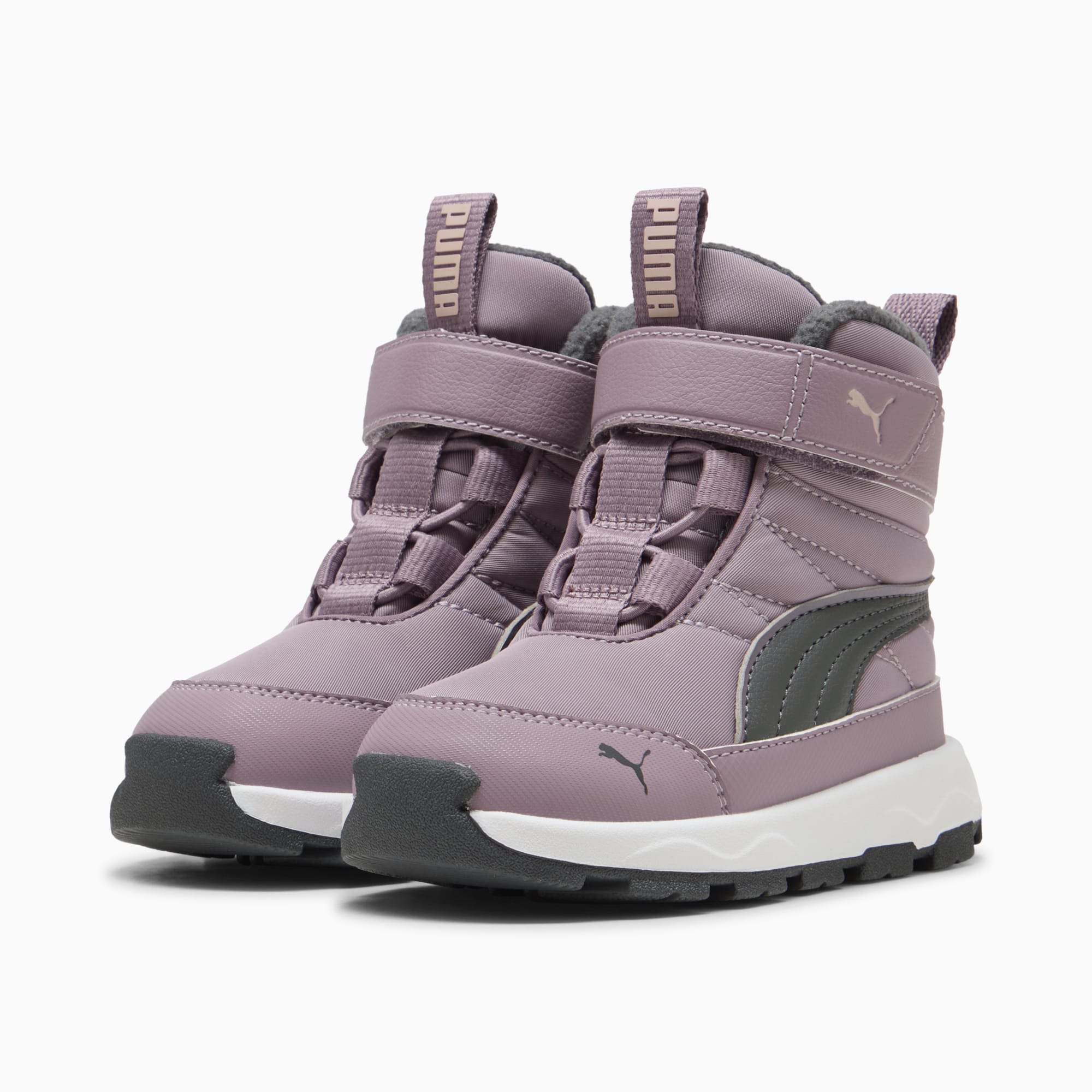 PUMA Evolve Boots Toddlers, Plum Jam-Shadow Gray, large
