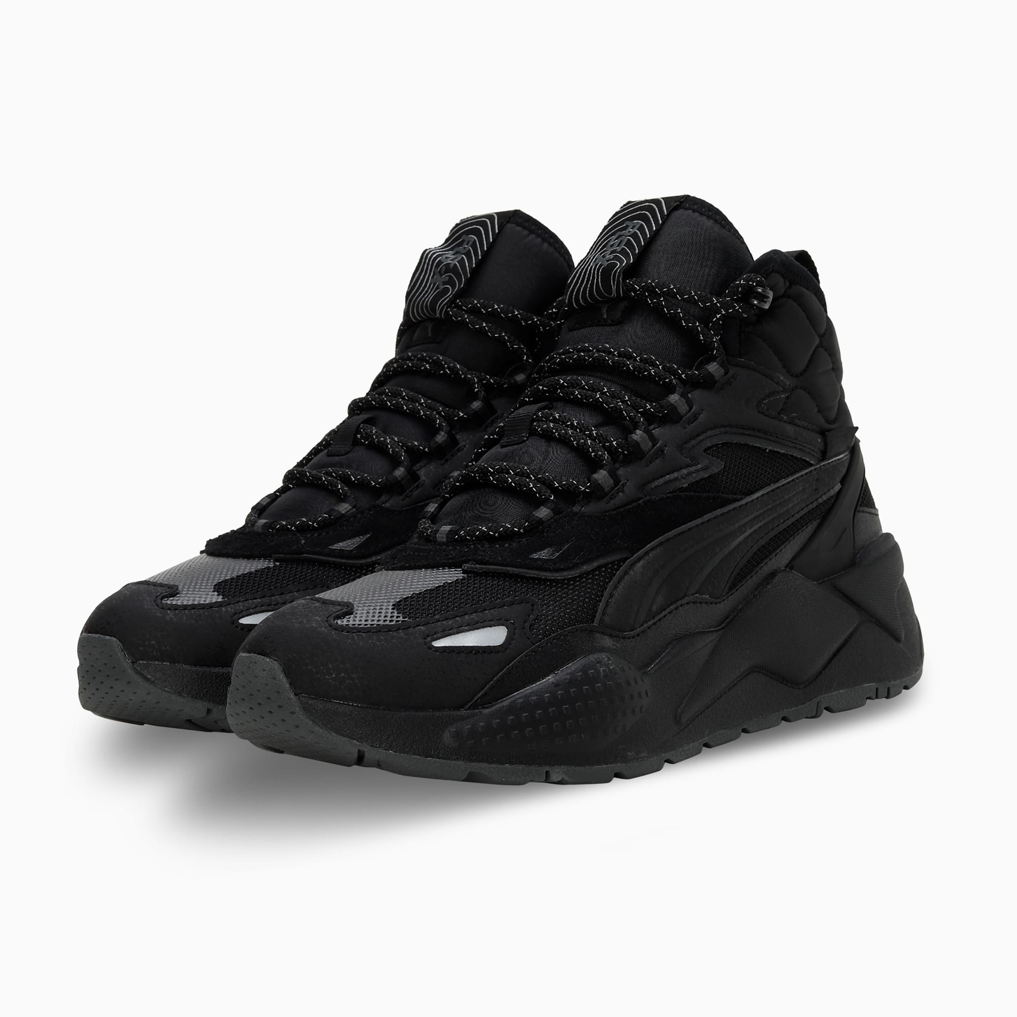 All black on sale high top pumas
