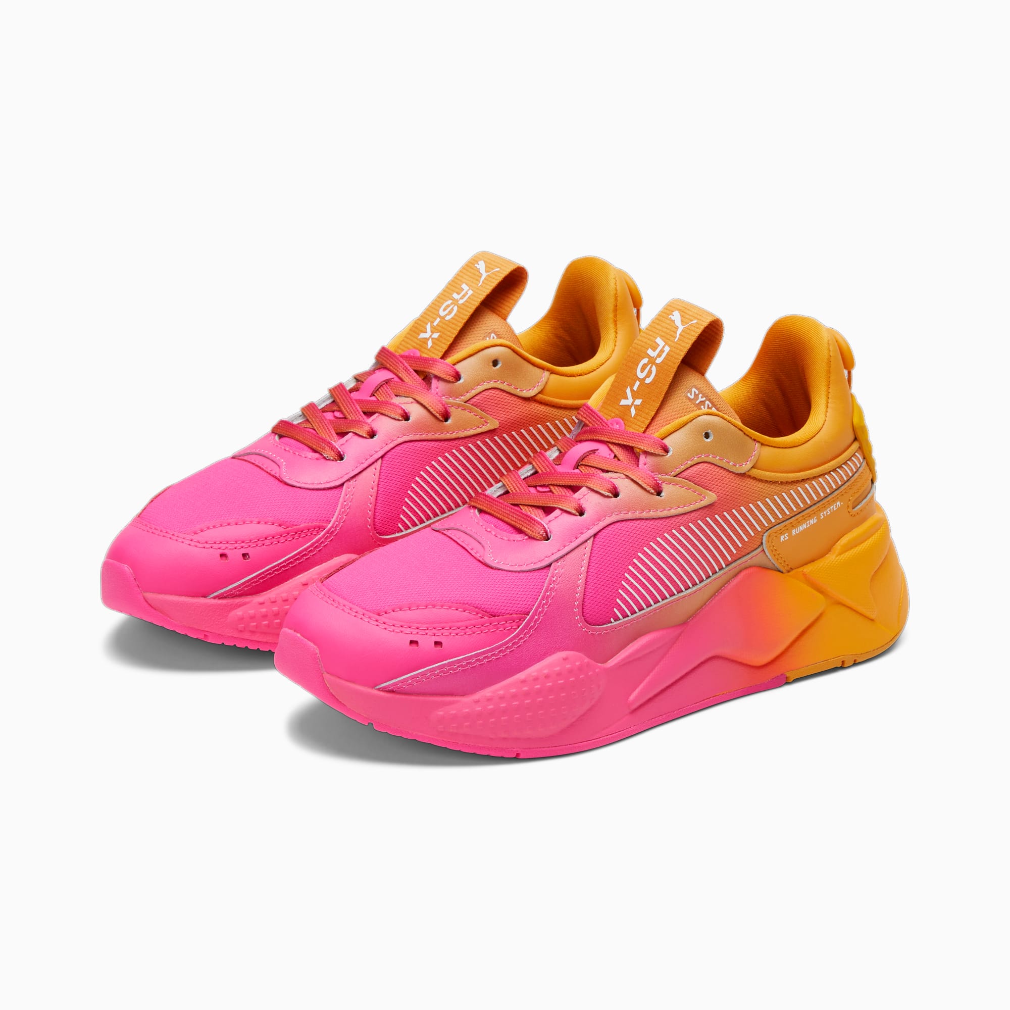 PUMA RS-X Running System Pink Orange Women’s Sneaker Shoes Size 7