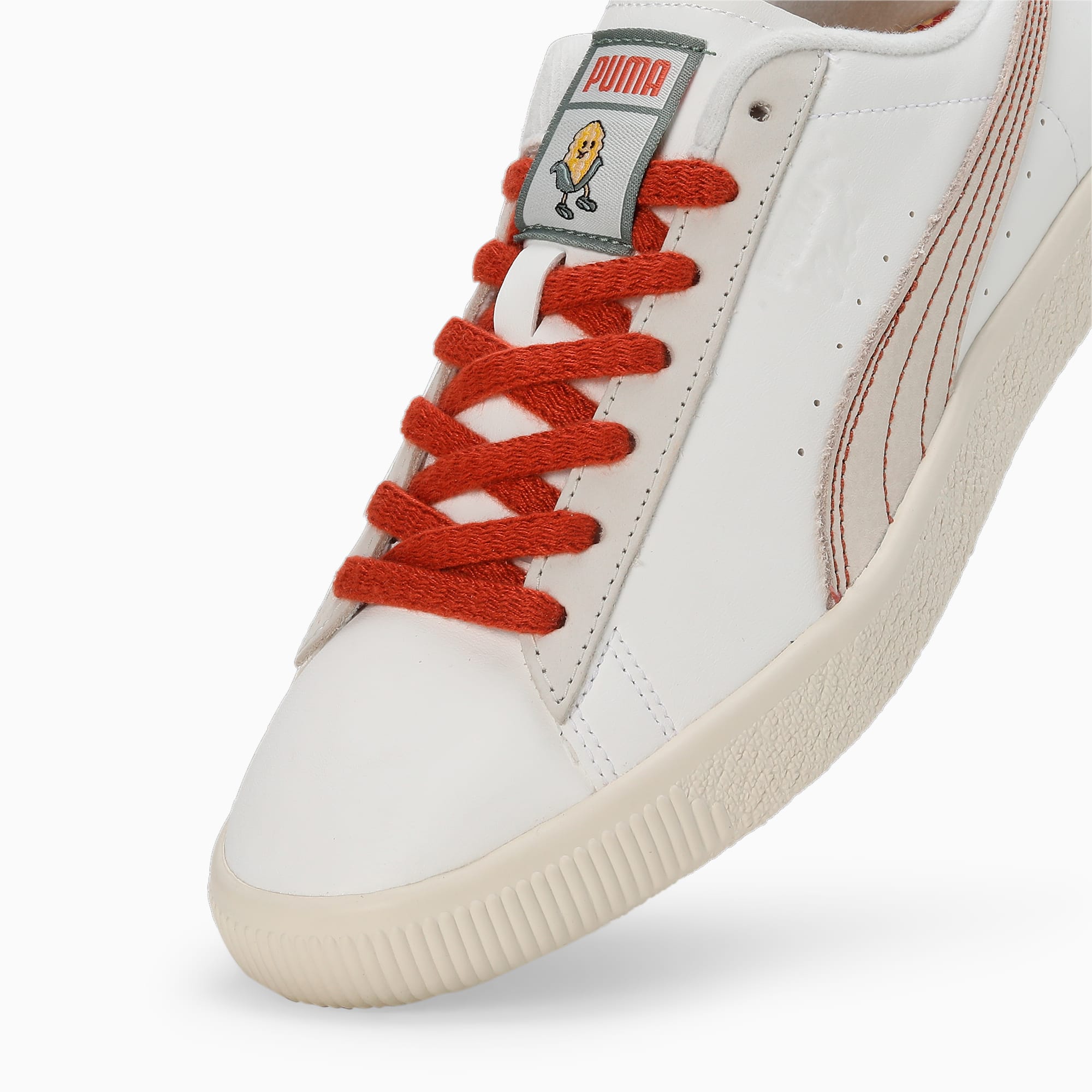 Puma Clyde Huskie Corn-Based Sneakers, White, 10
