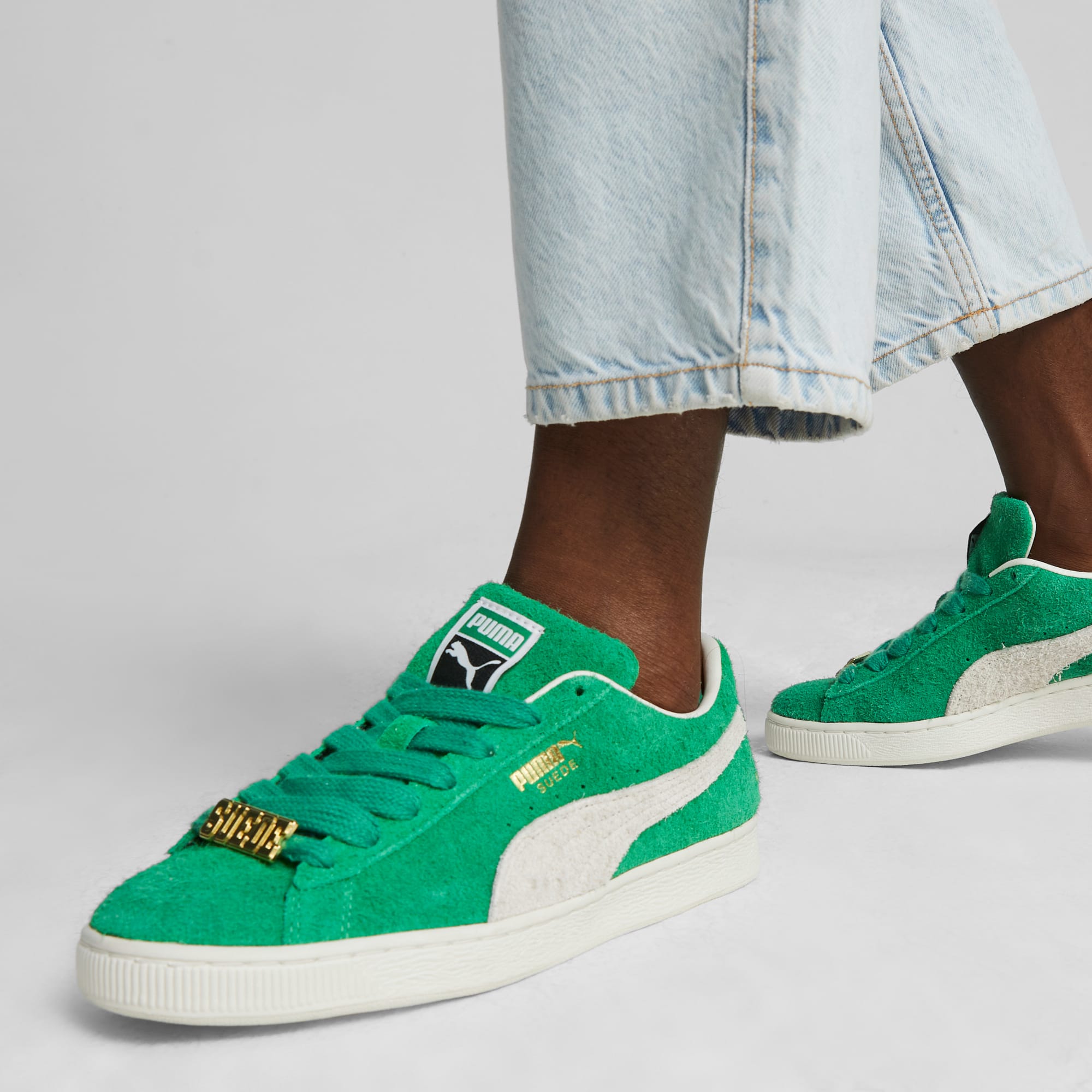 Suede Fat Lace Sneakers Archive Green Warm White PUMA Shoes PUMA