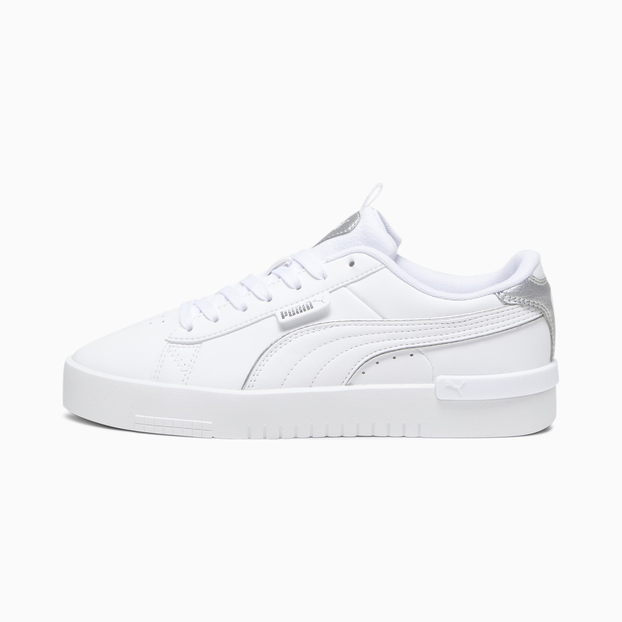 Puma white and silver shoes on sale