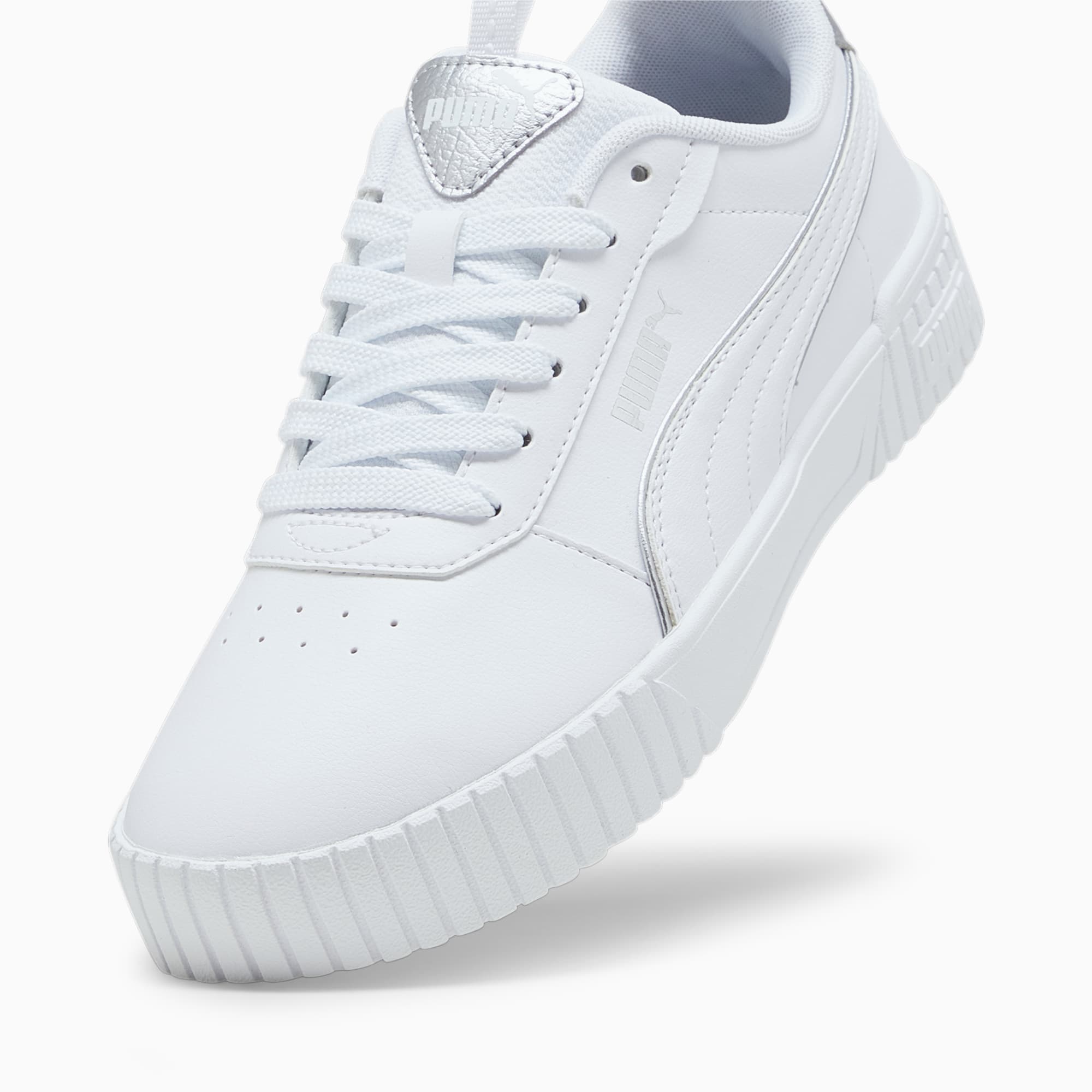 Puma silver top glitter sneakers