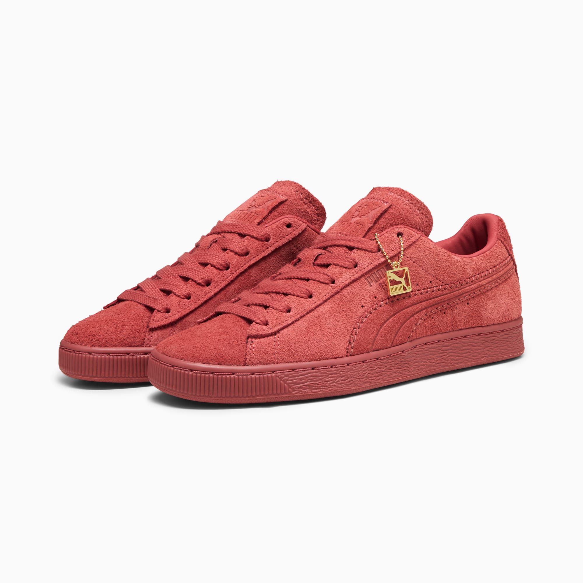 Red puma suede sales