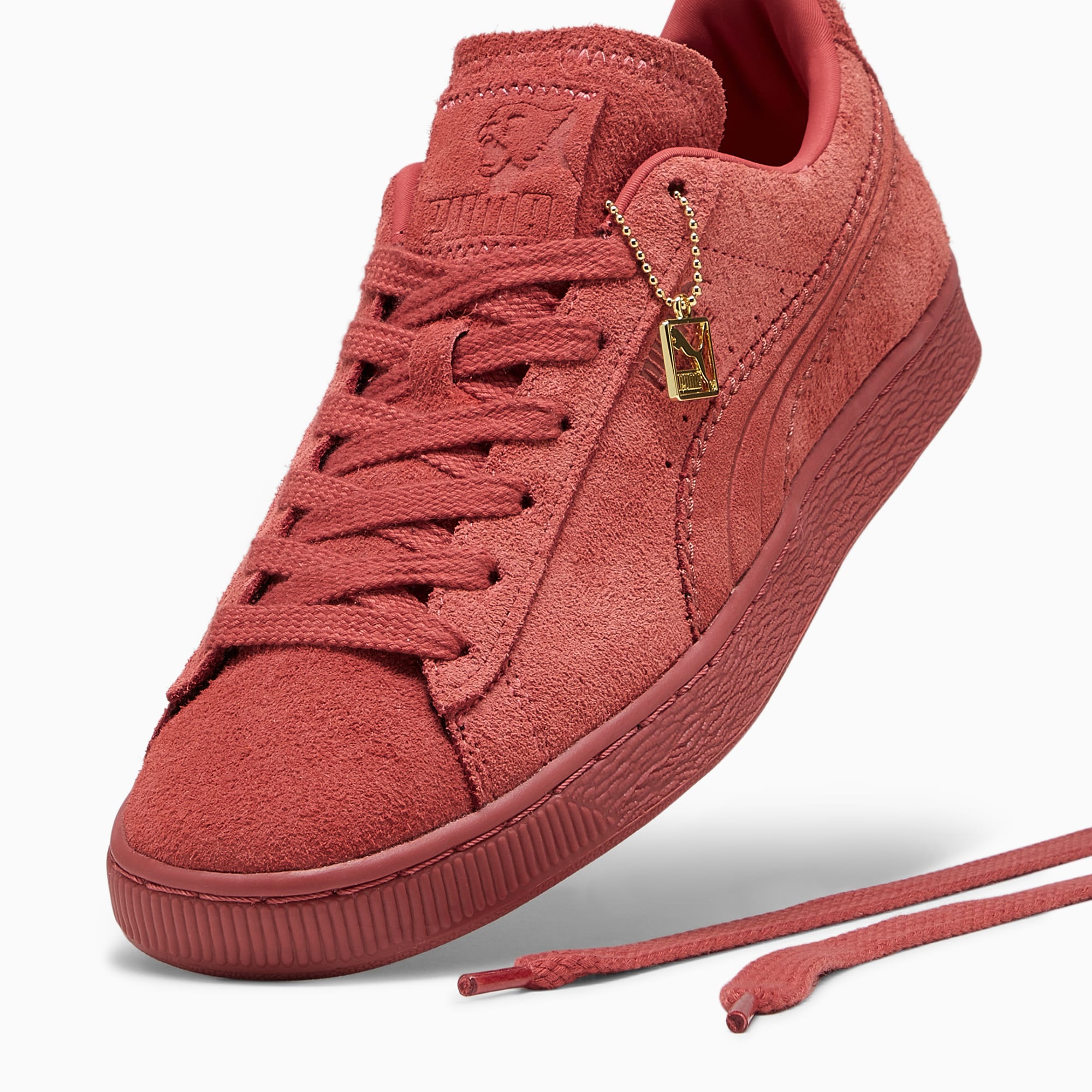 Red suede puma sales sneakers