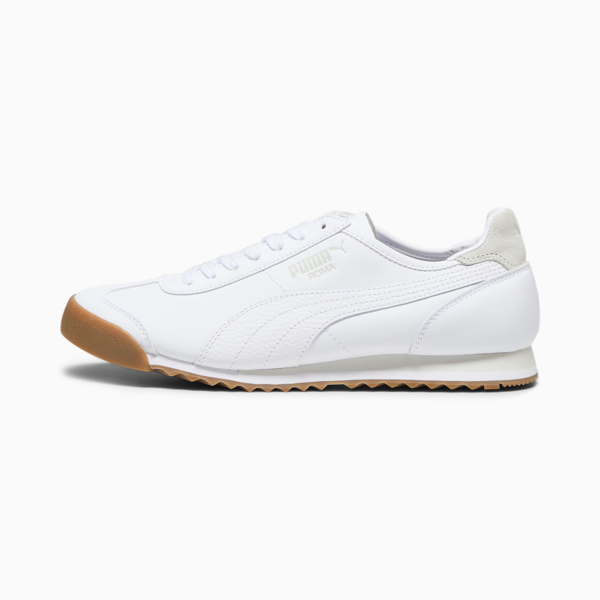 All white puma roma shoes discount