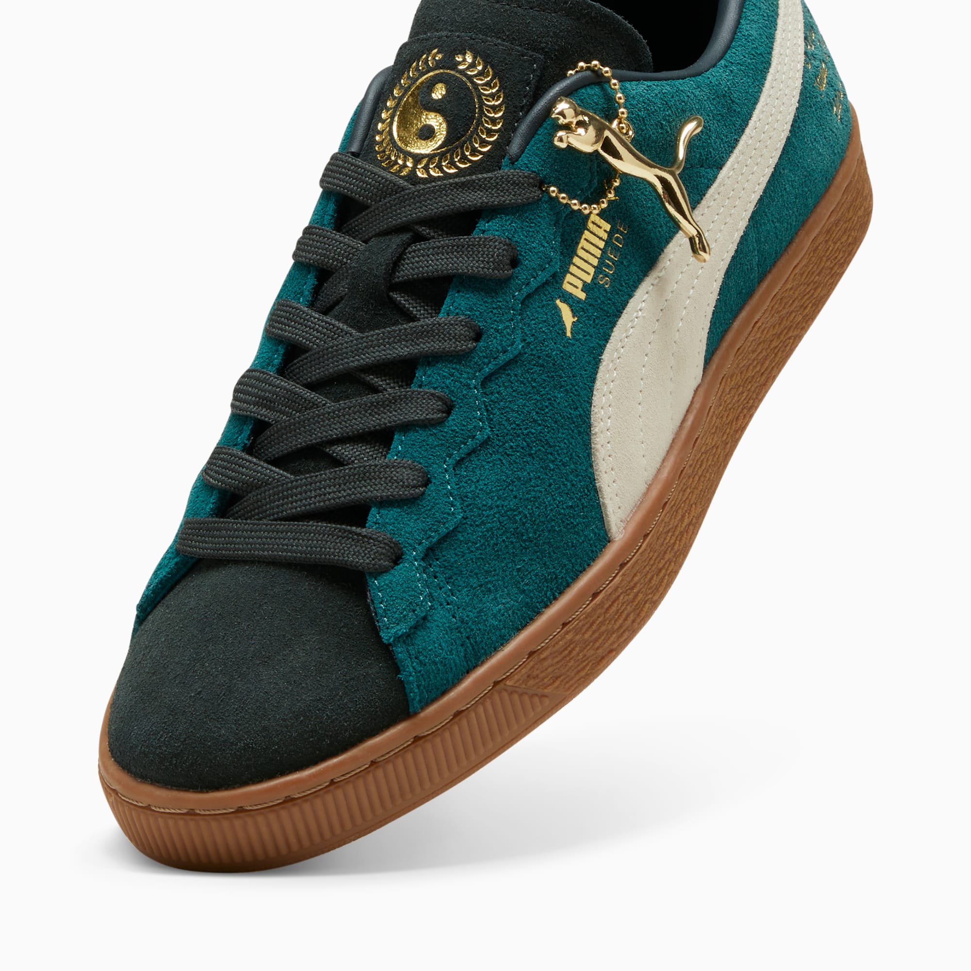 Green suede puma discount shoes