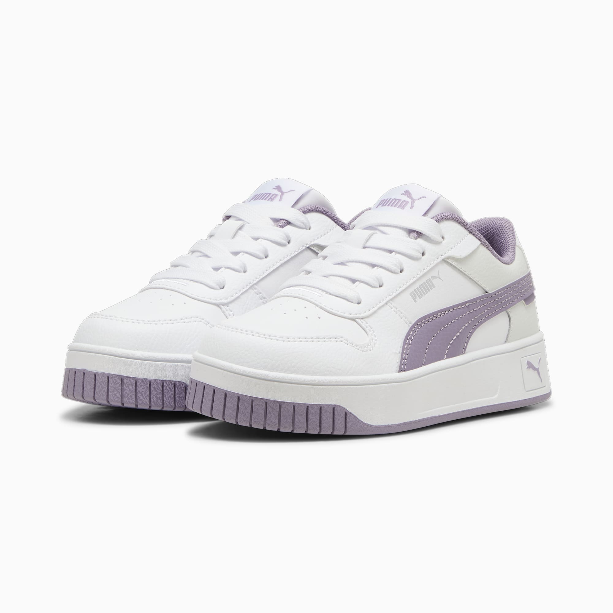 Carina Street Kids' Sneakers, PUMA White-Pale Plum-PUMA Silver, large