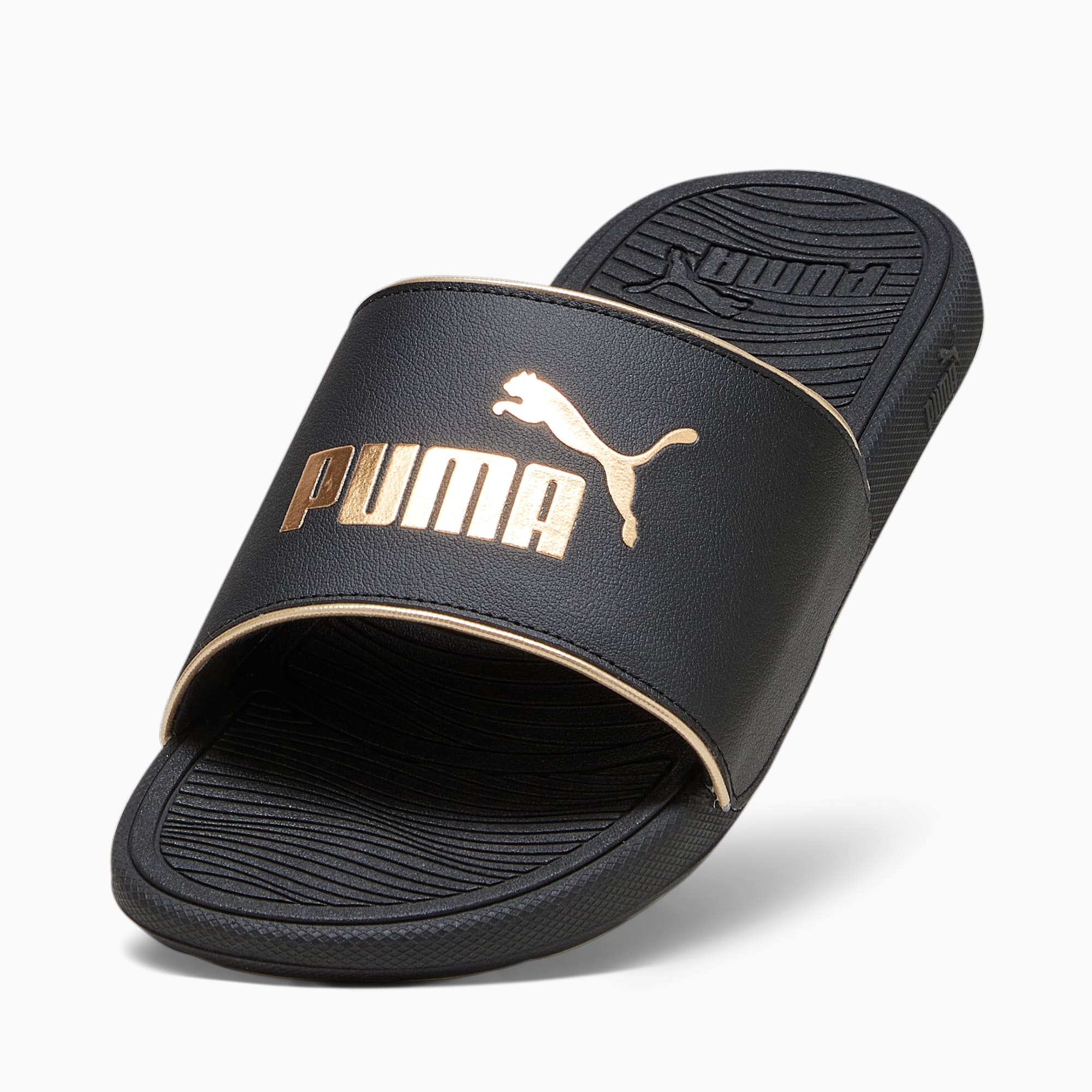 Puma metallic slides hotsell