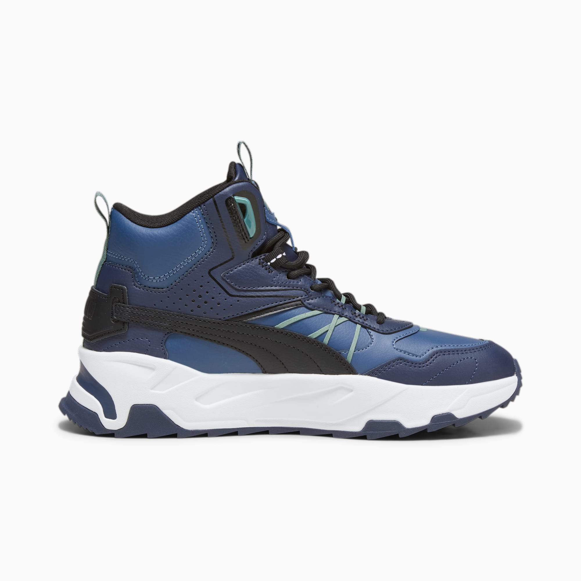 Puma mid evo new arrivals leather navy blue sneakers