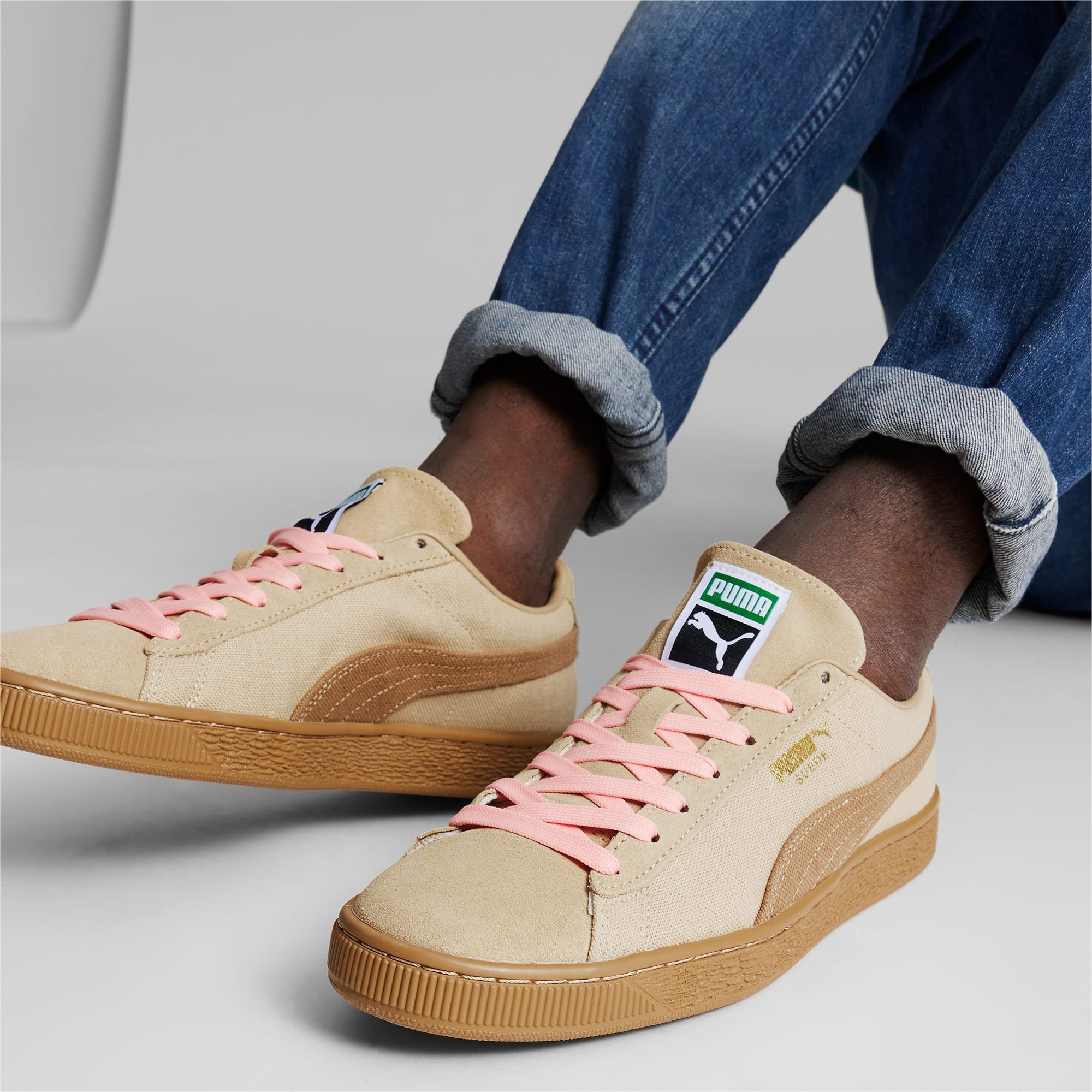 Brown suede puma shoes online