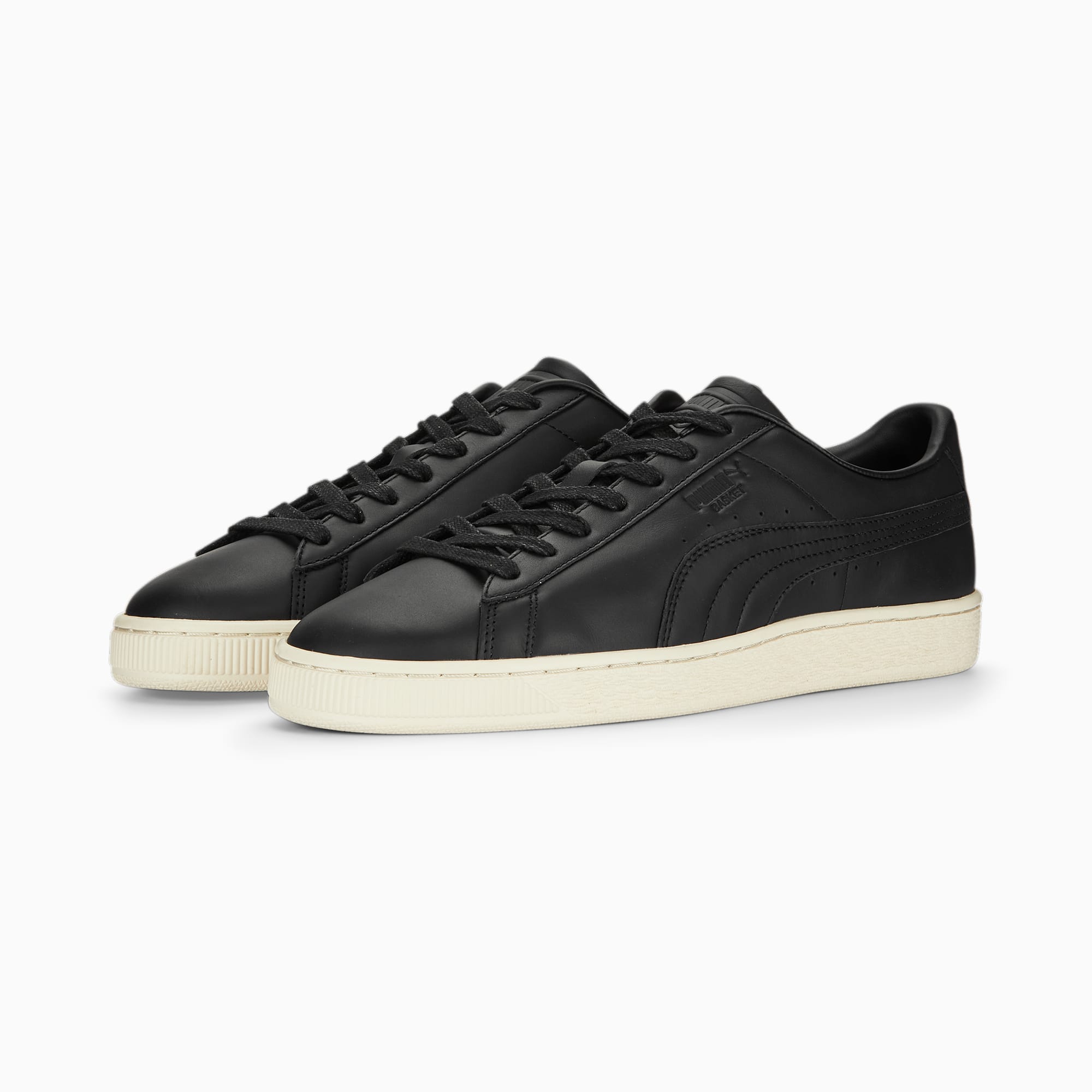 Puma basket leather black store