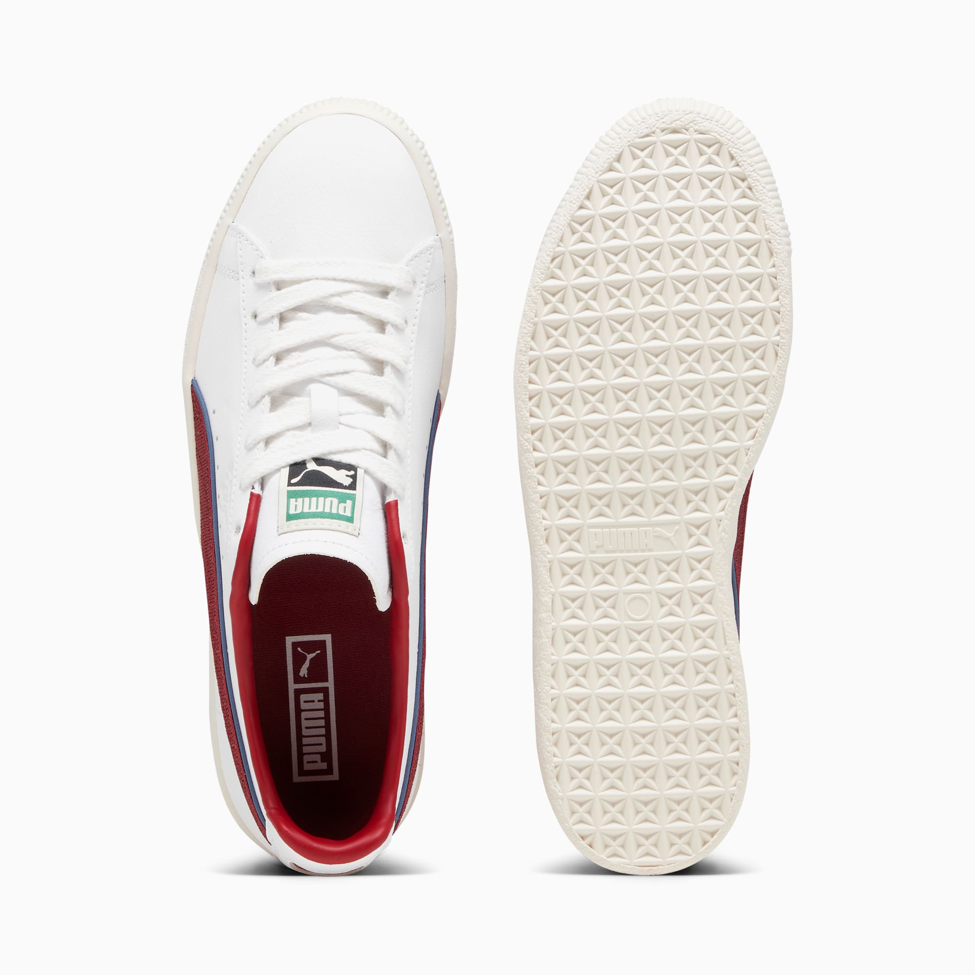 Puma clyde top shoes red