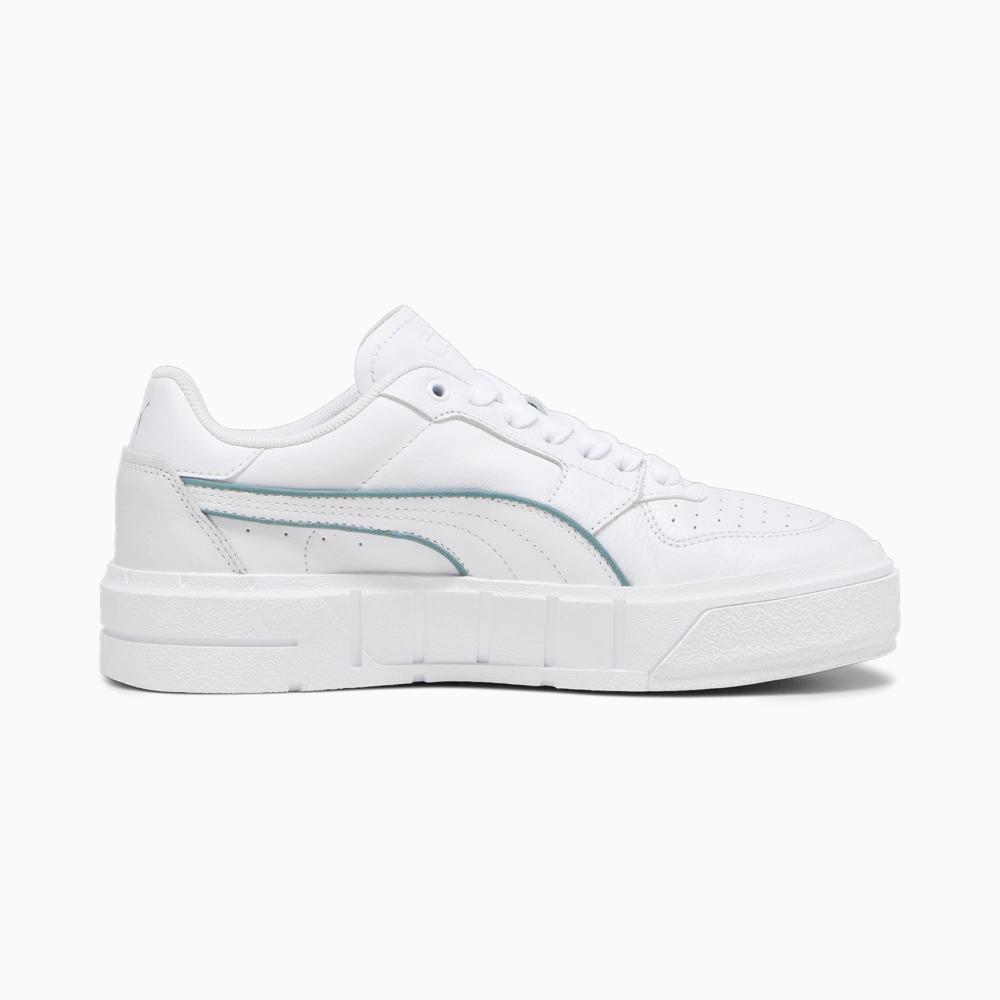Puma cali sport glow cheap metallic trainers in white