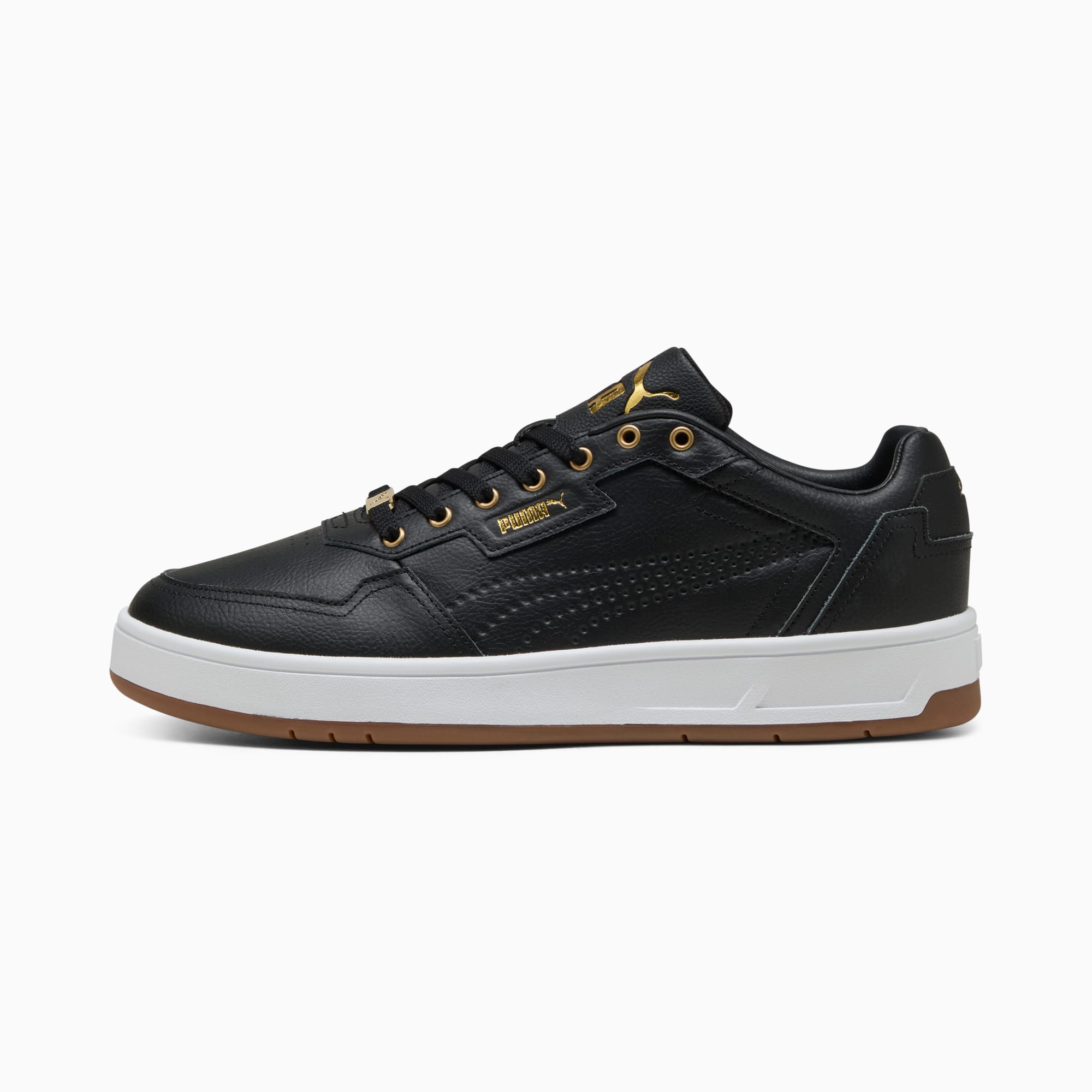 Court Classic Lux Sneakers, PUMA Black-PUMA Black-PUMA Gold, large-SEA
