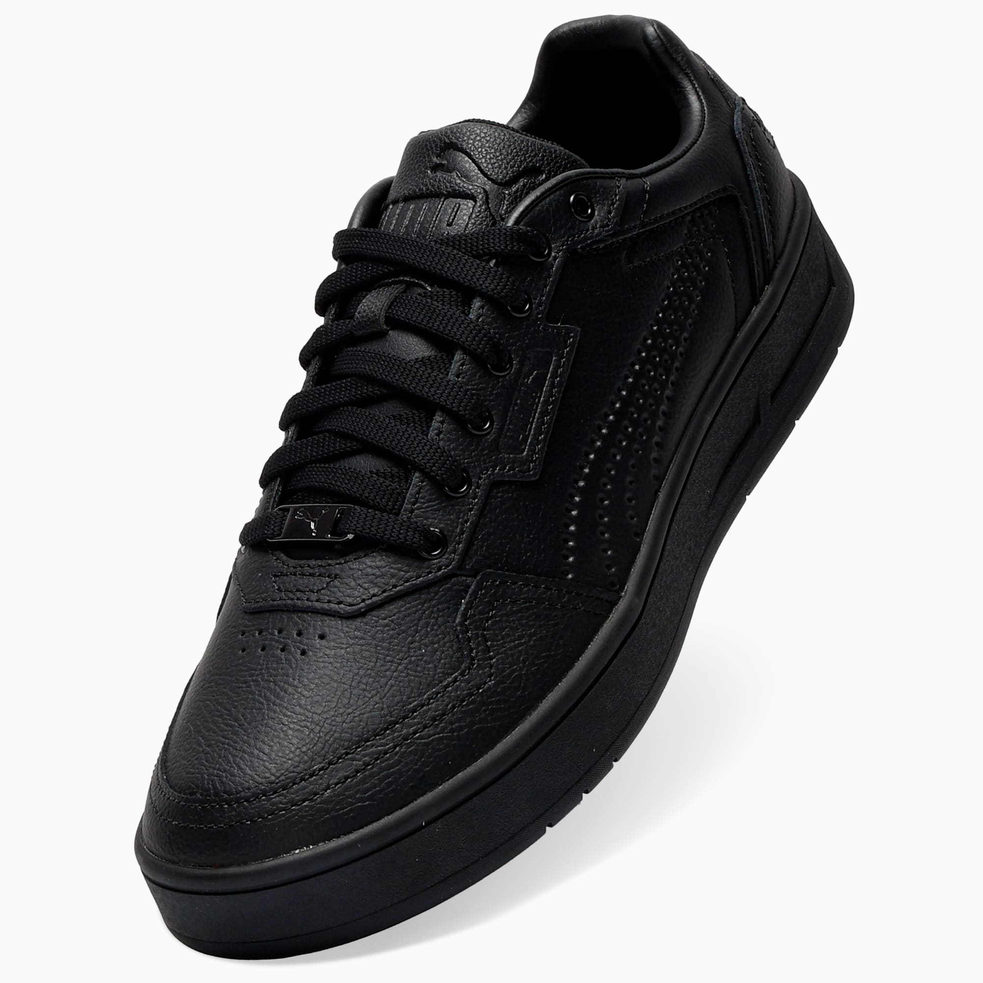 PUMA BLACK LABEL ブラックレザー 28cm PUMA] Black Label ブラックレーベル LeatherSneakers Italy製