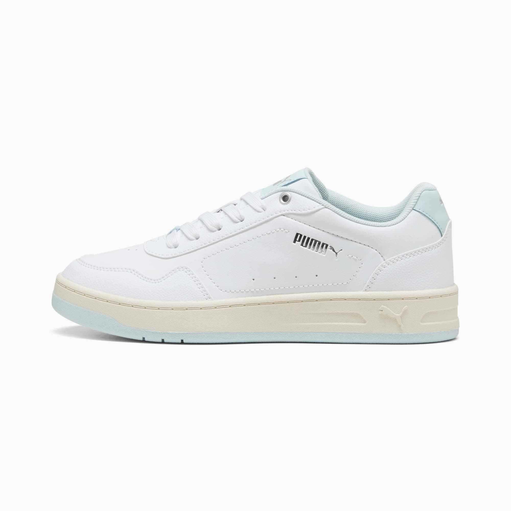 Court Classy Sneakers, PUMA White-Sea Glass-PUMA Silver, large