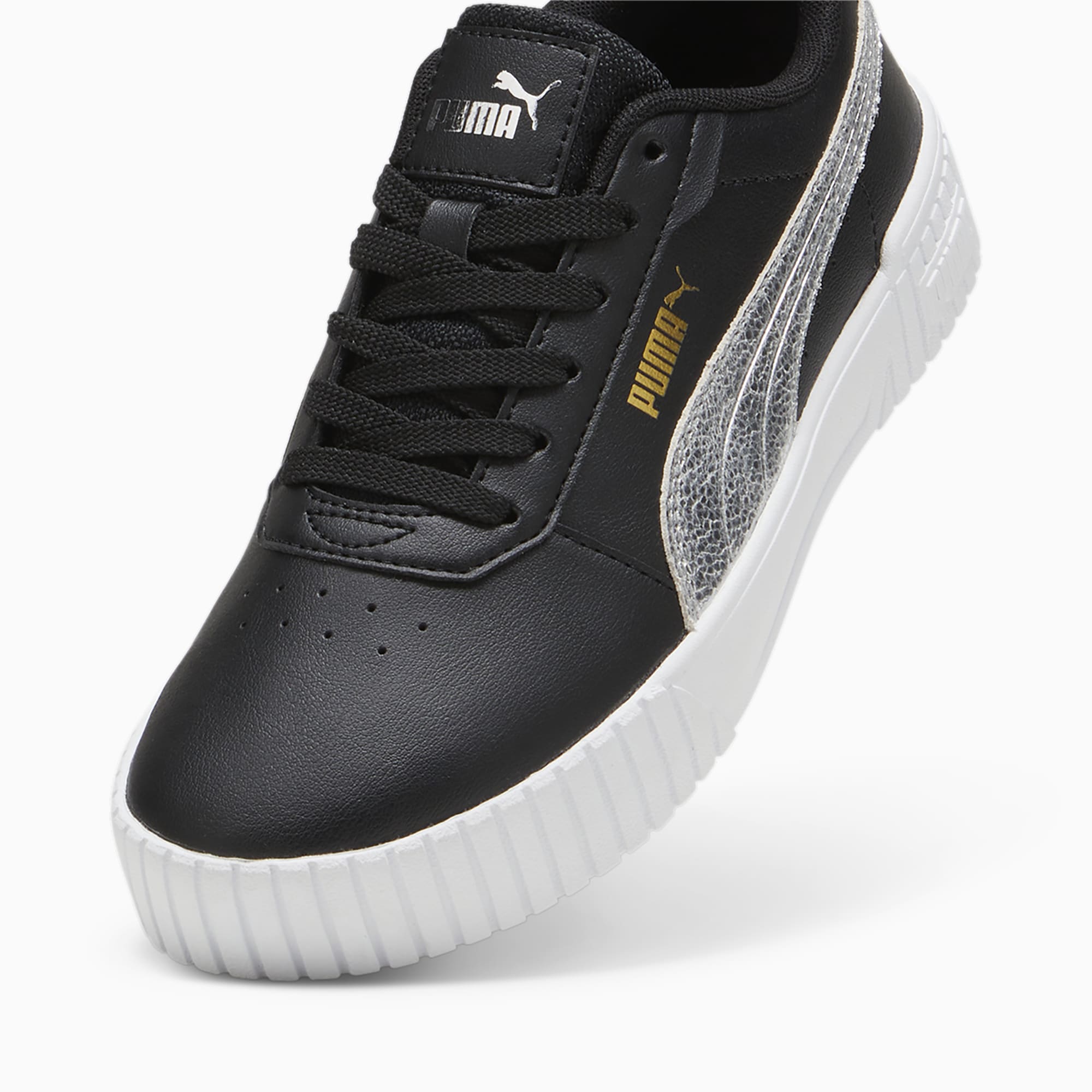 Carina 2.0 Metallic Shine Women s Sneakers PUMA Black PUMA Silver PUMA Gold PUMA Shoes PUMA
