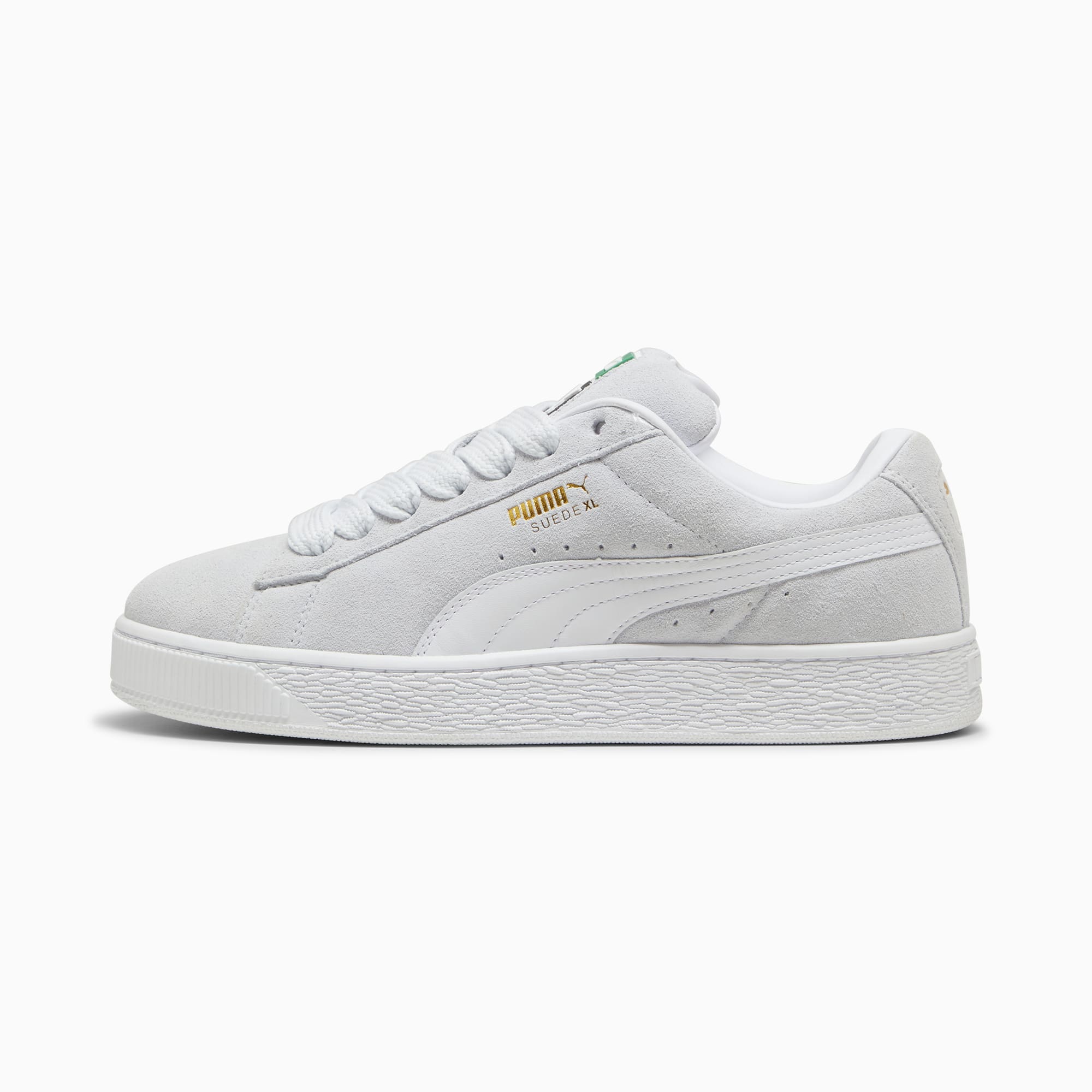 Suede XL Sneakers Unisex, Silver Mist-PUMA White, large-SEA