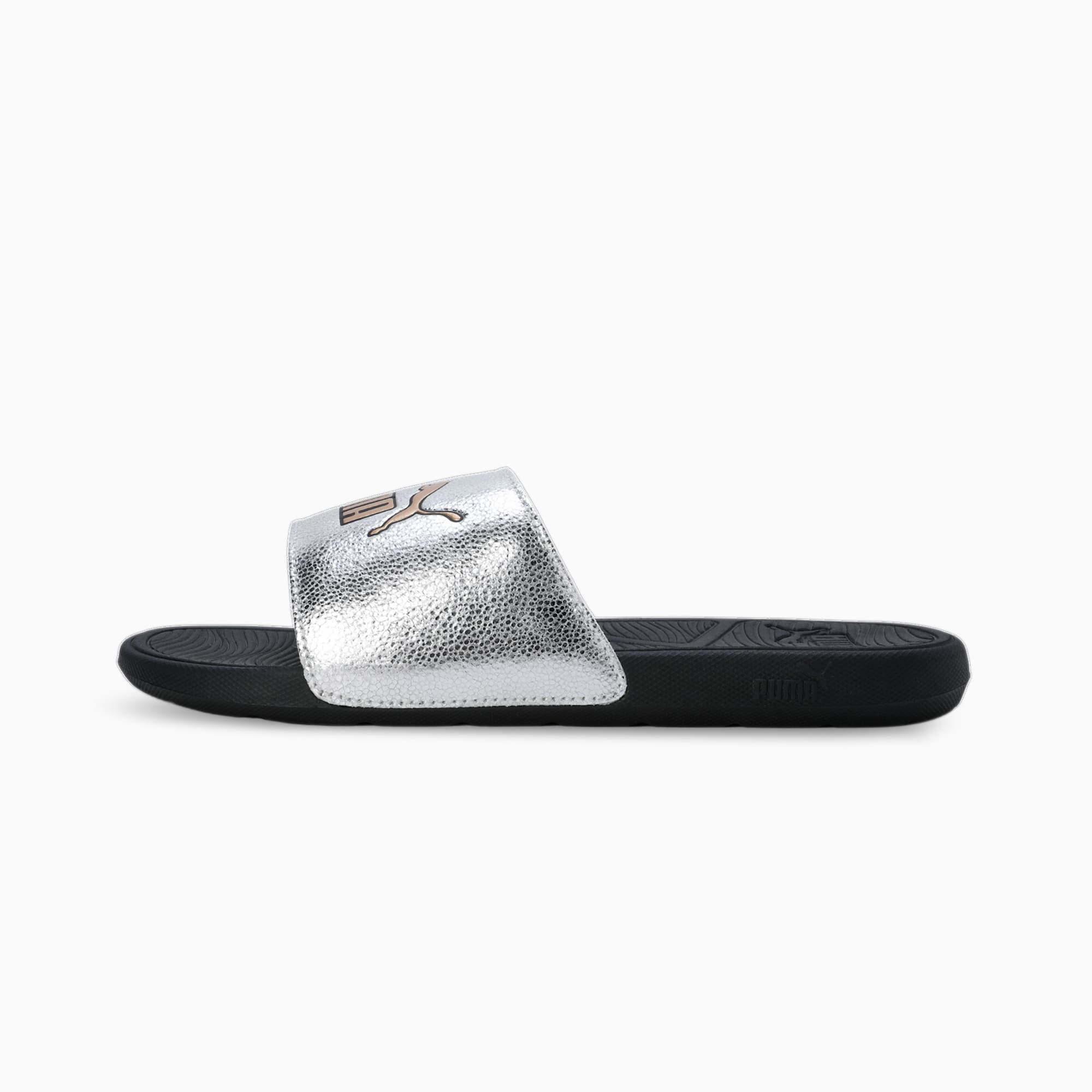 Puma sandals silver hot sale