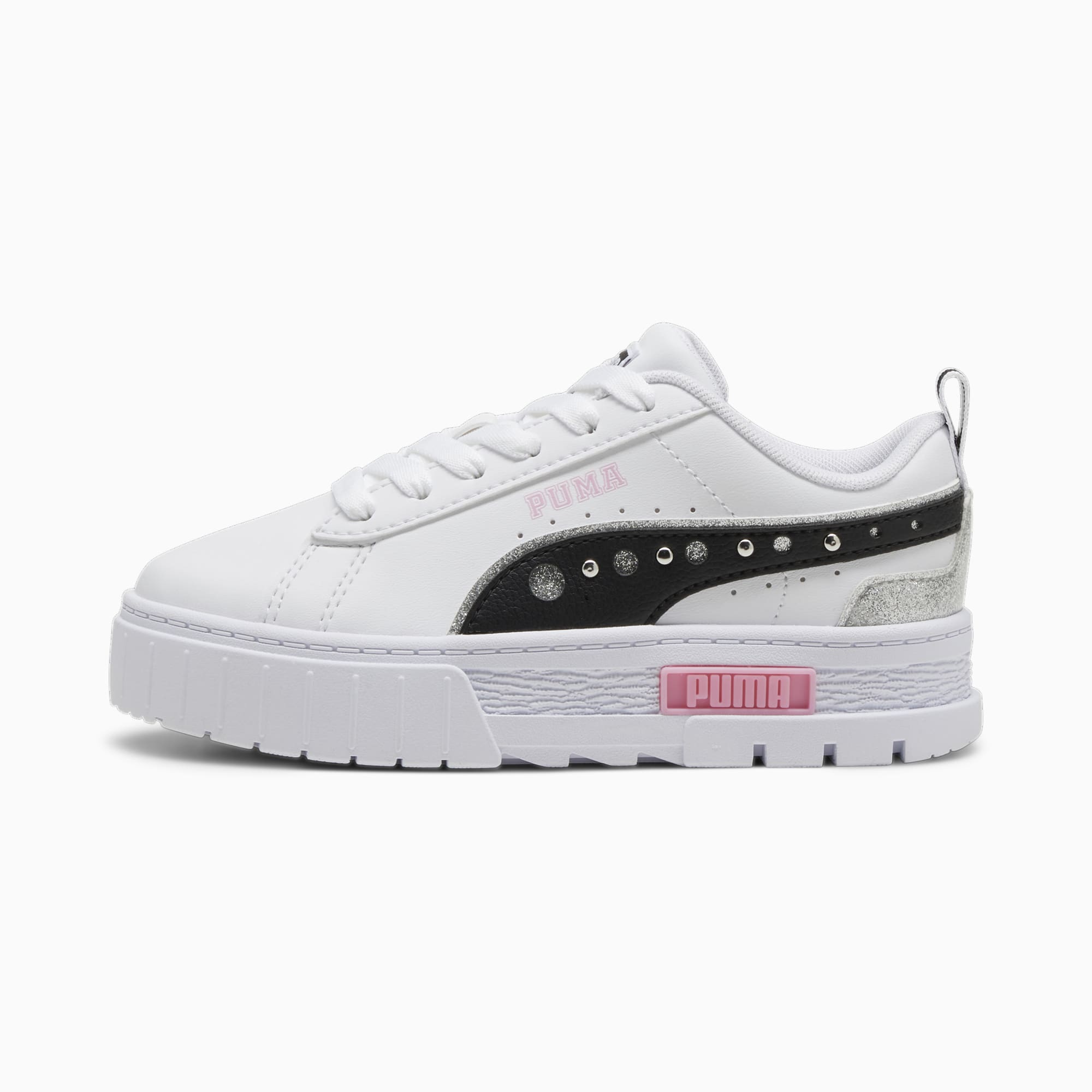 Puma suede hot sale platform bambino grigio